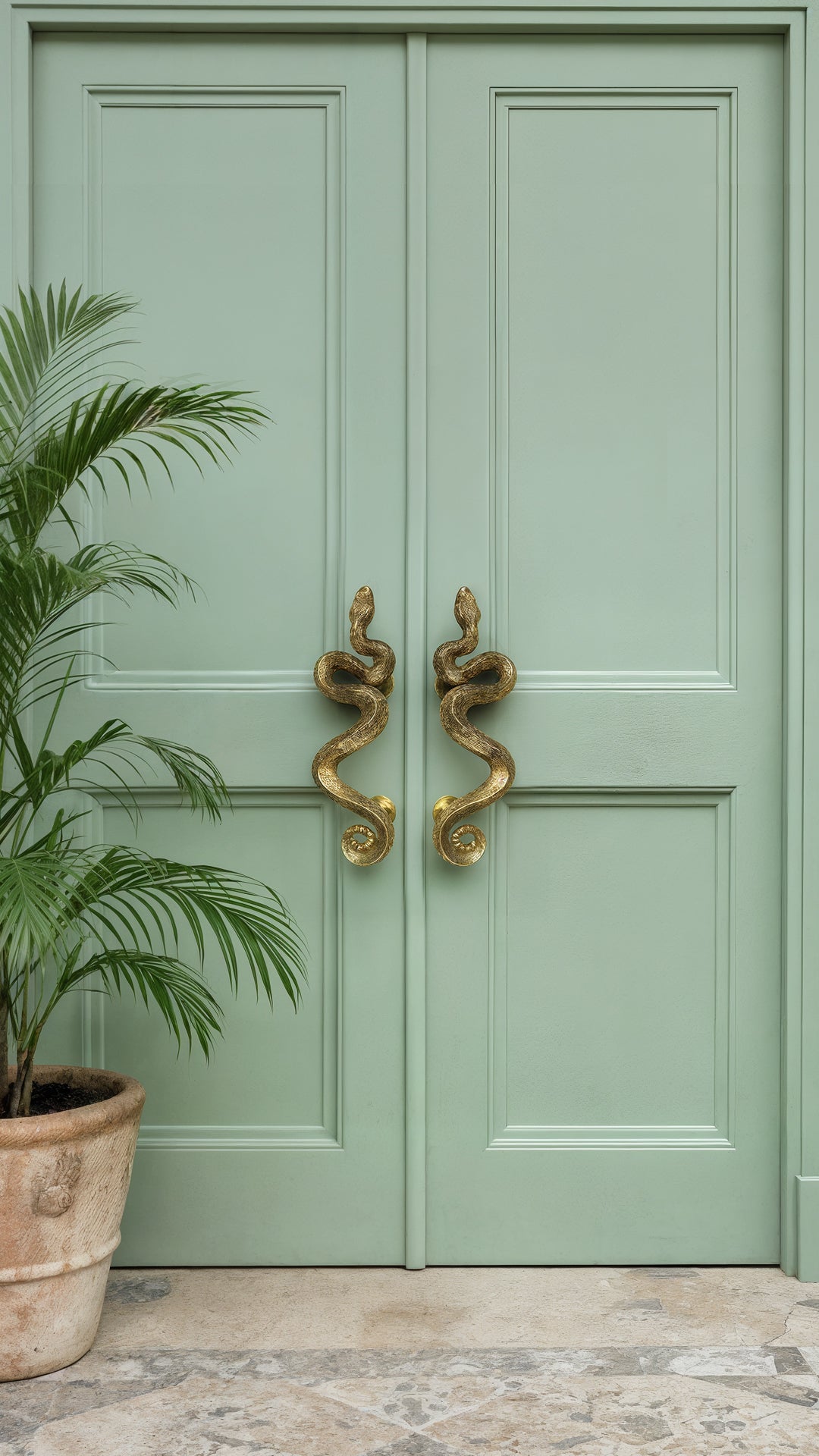 Brass Snake Door Handle