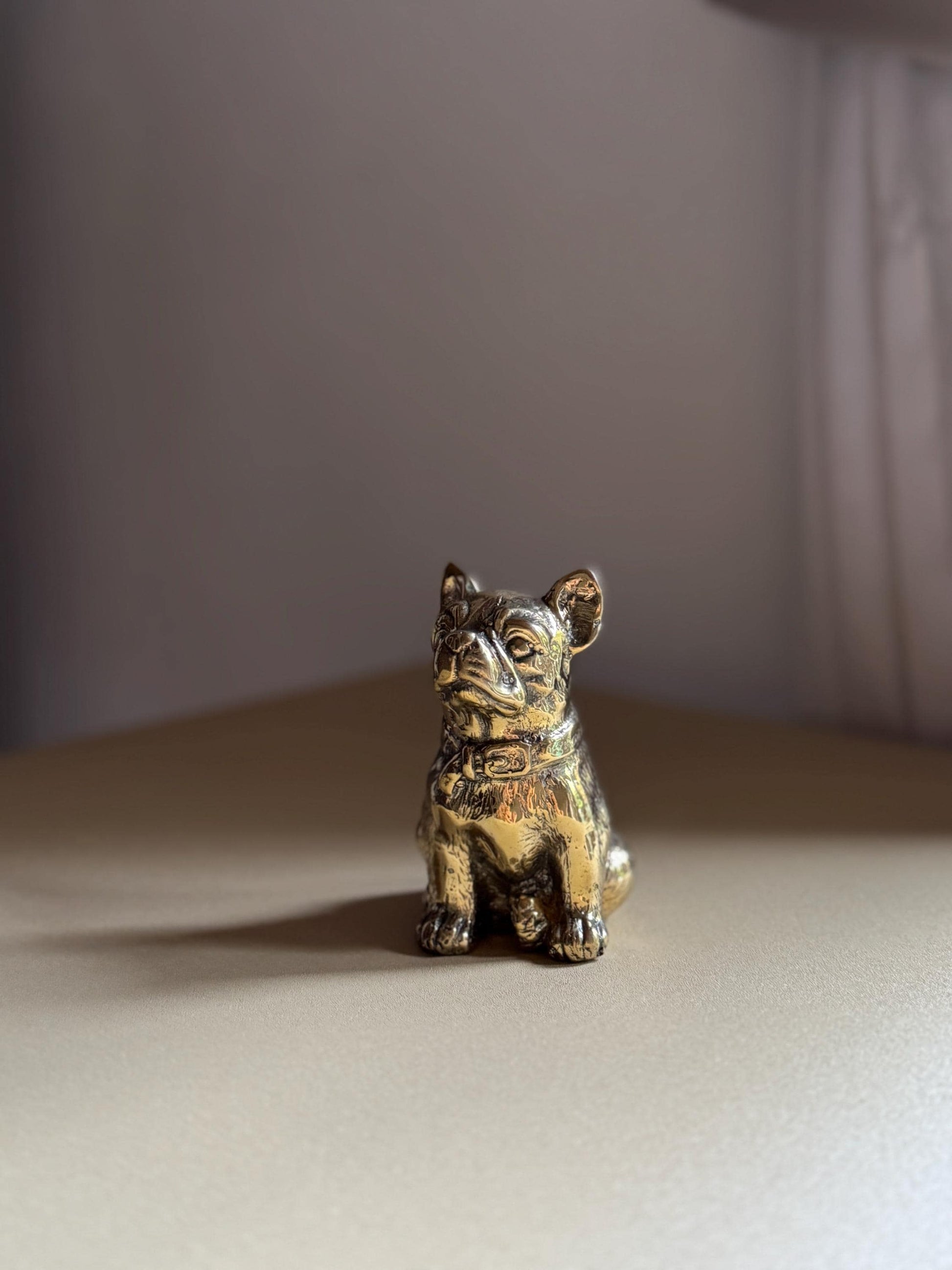 Brass French Bulldog Figurine