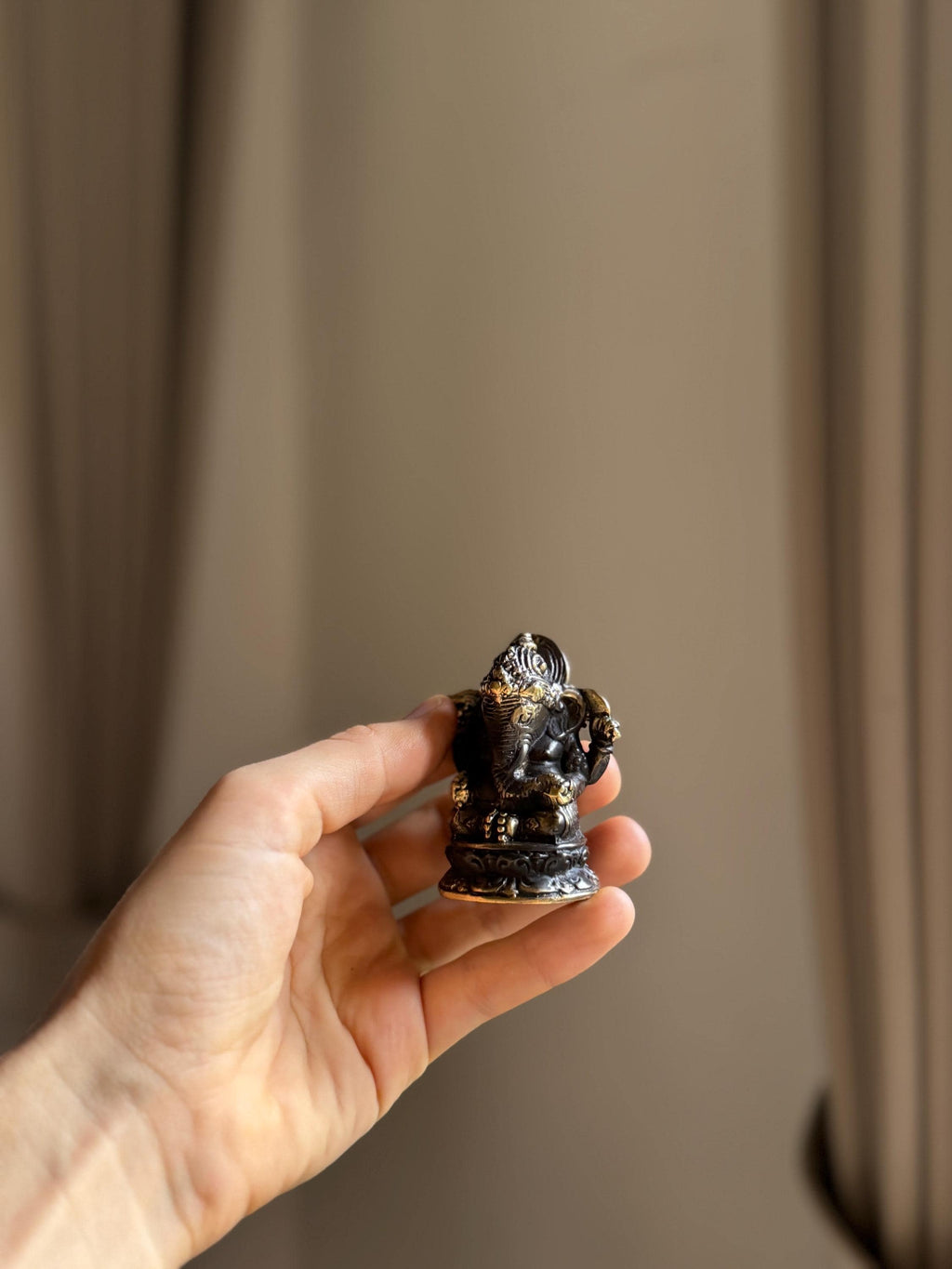 Brass Ganesha Statue Set