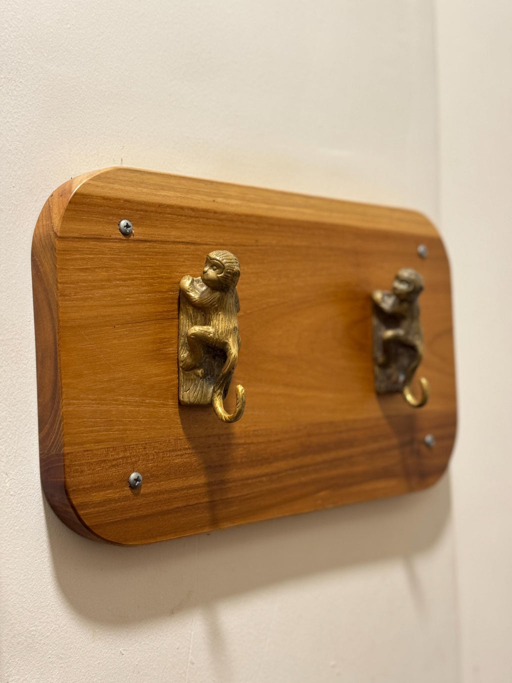 Handcrafted Brass Monkey Hook | Vintage Wall Decor & Towel Holder