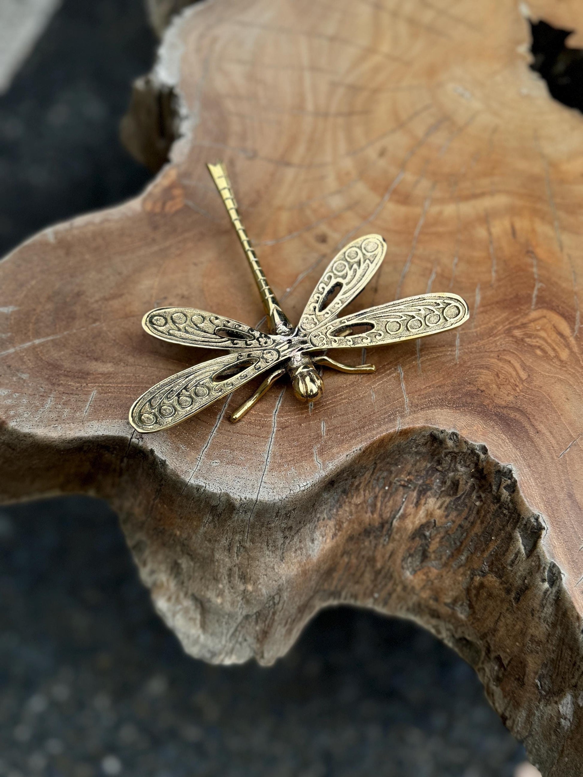 Brass Handcrafted Dragonfly Incense Stick Holder