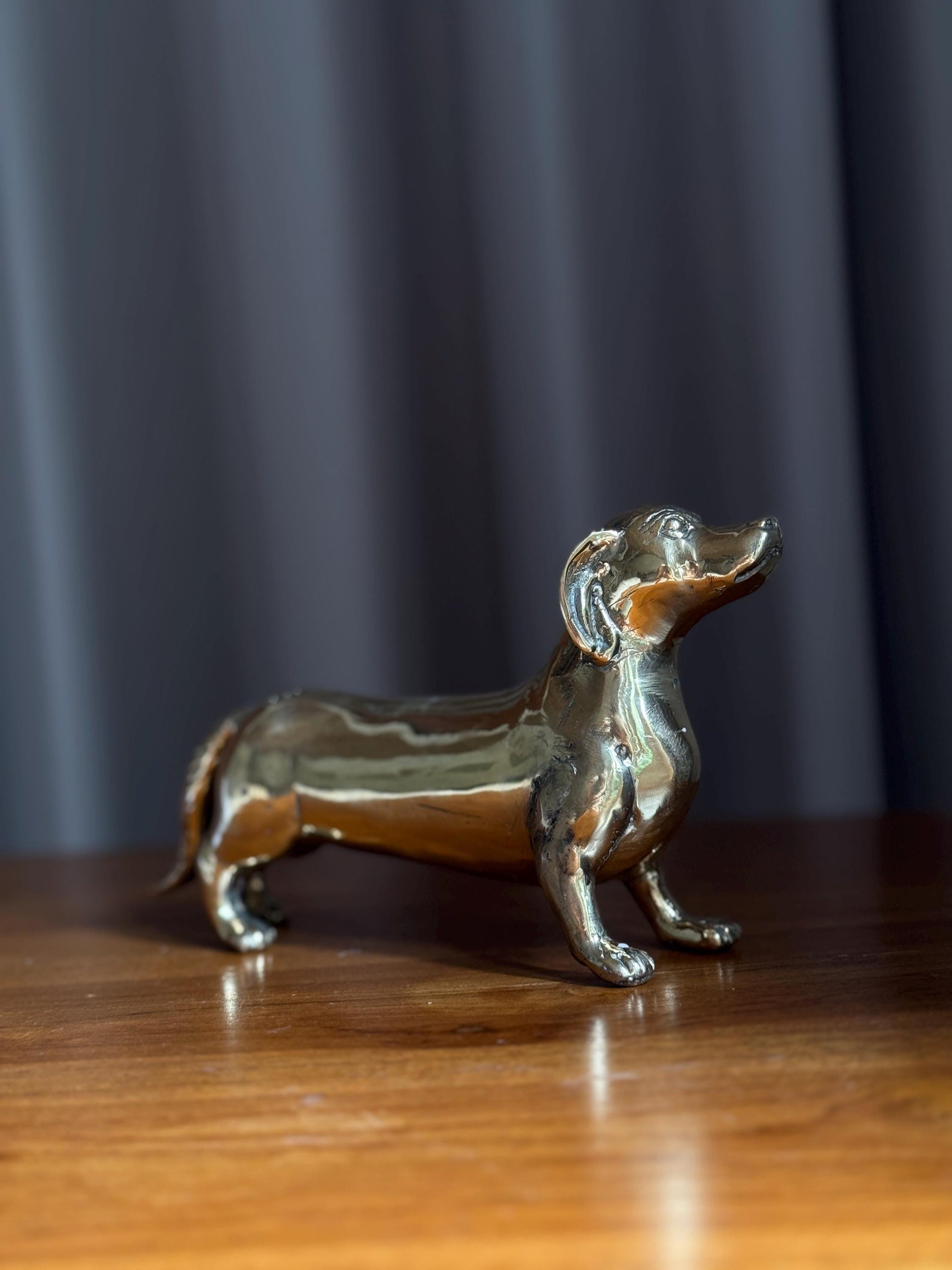 Brass Dachshund Figurine