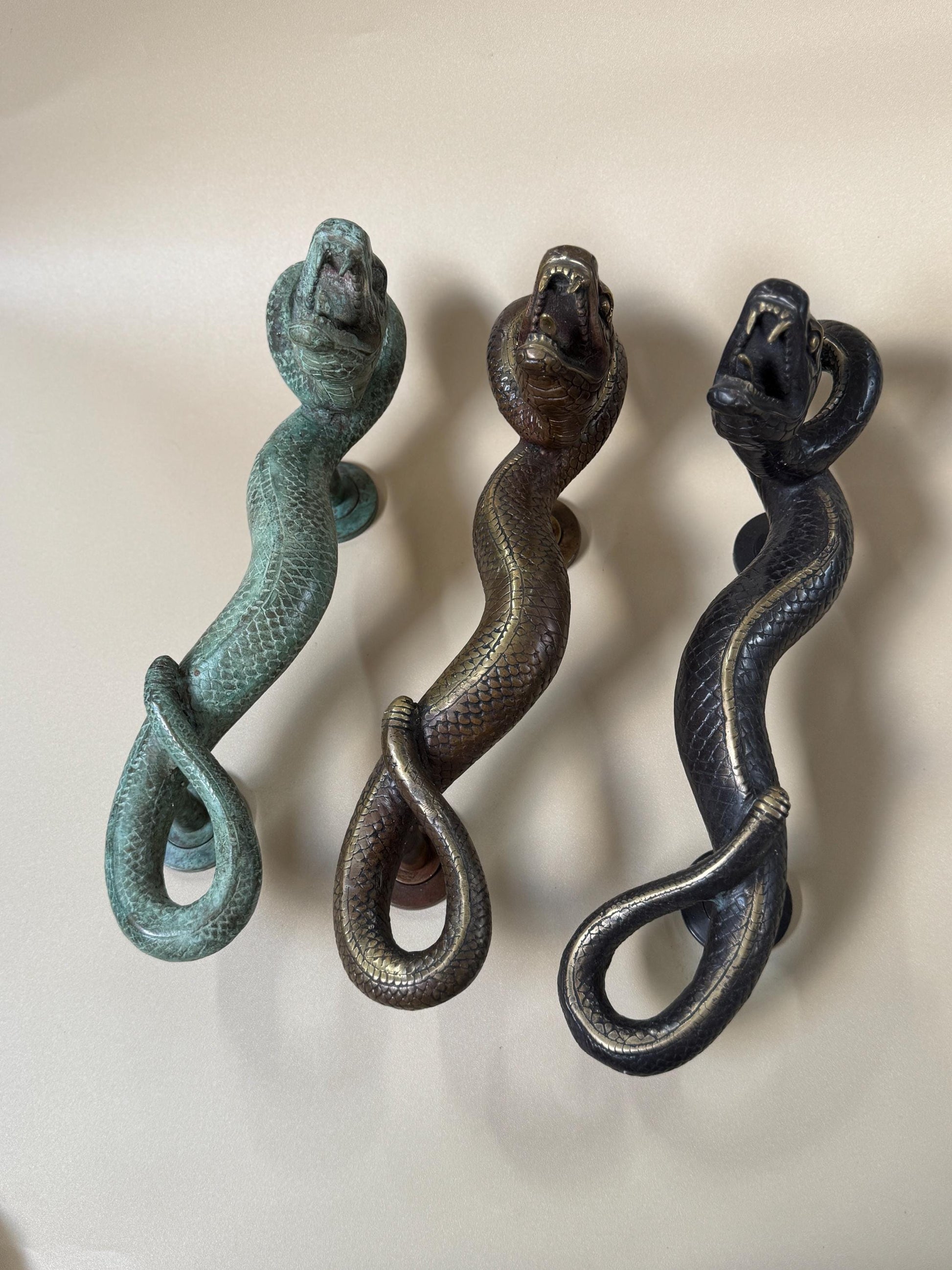 Brass Snake Door Handle