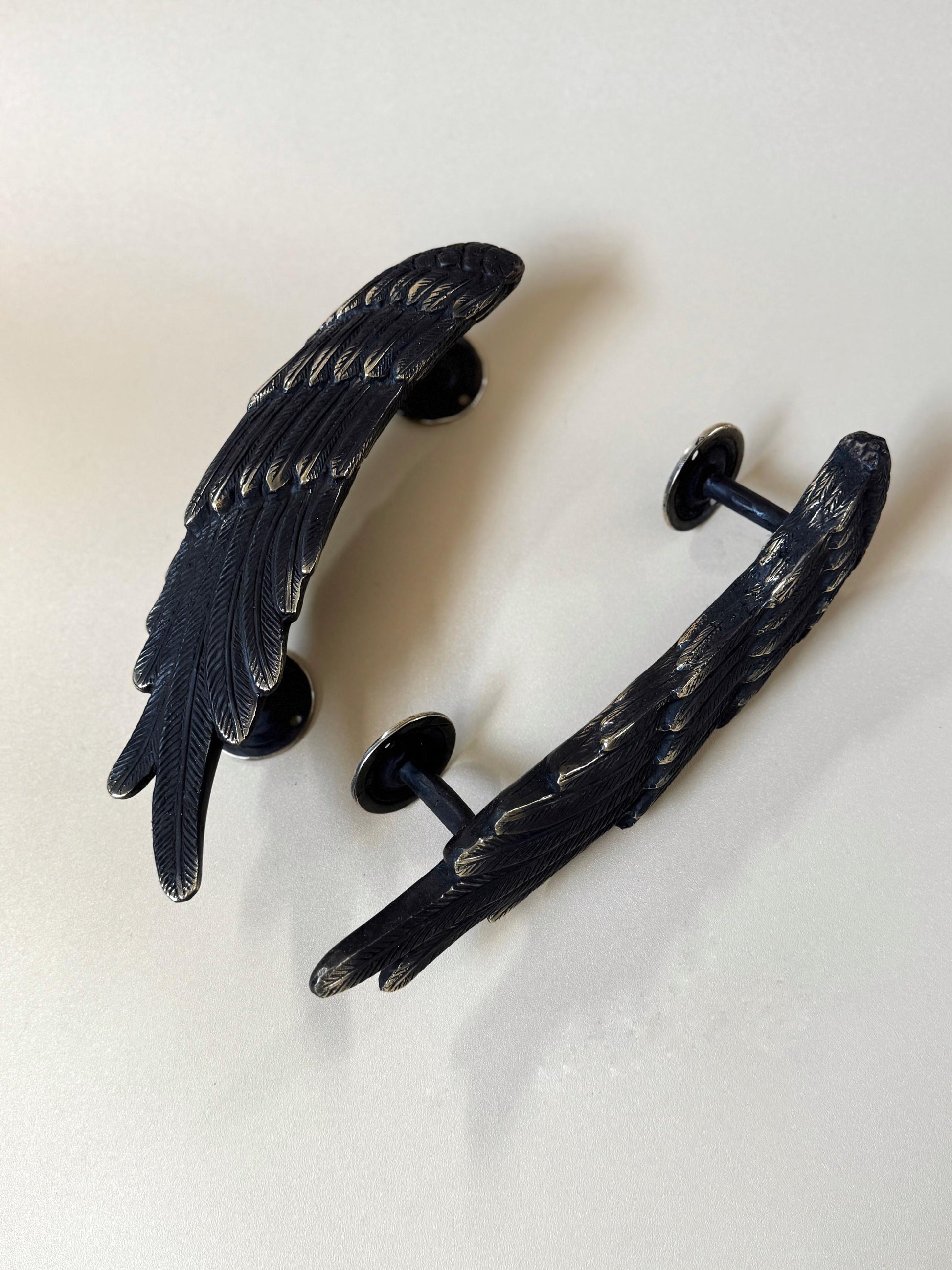 Brass Angel Wings Door Handle