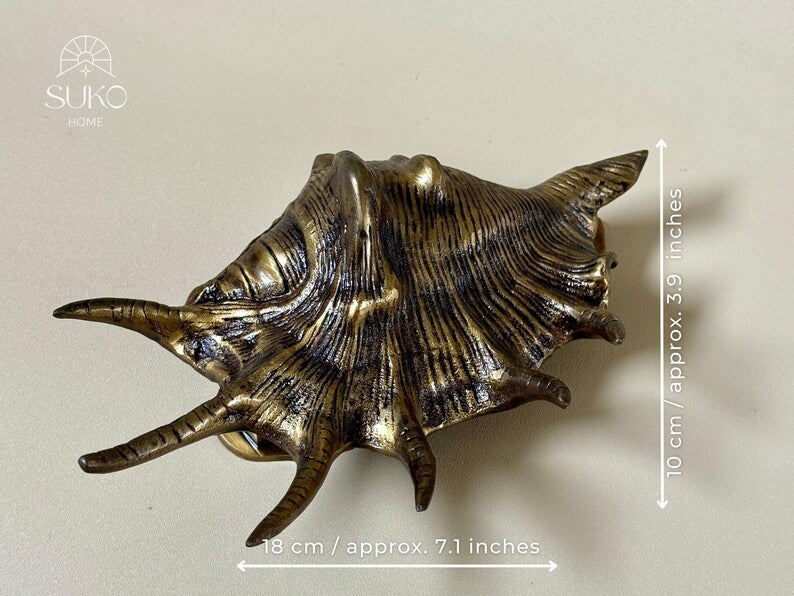 Vintage Brass Conch Shell Door Knocker