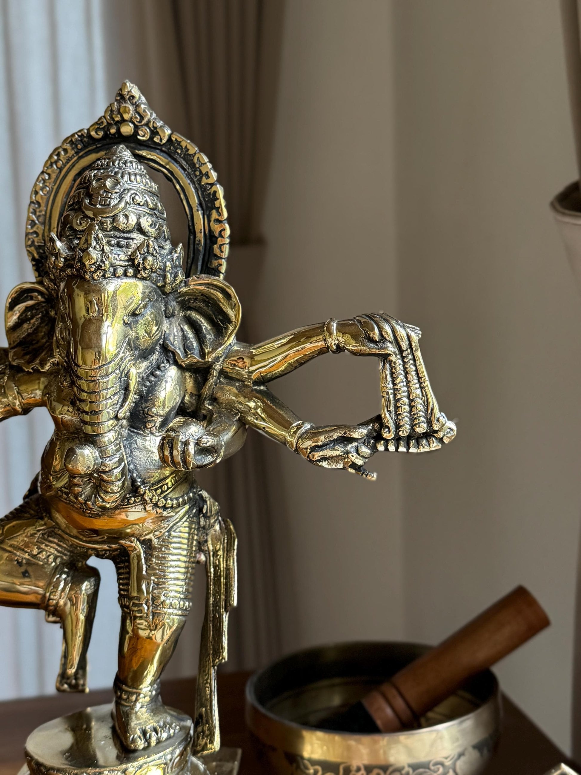 Dancing Ganesha Brass Statue