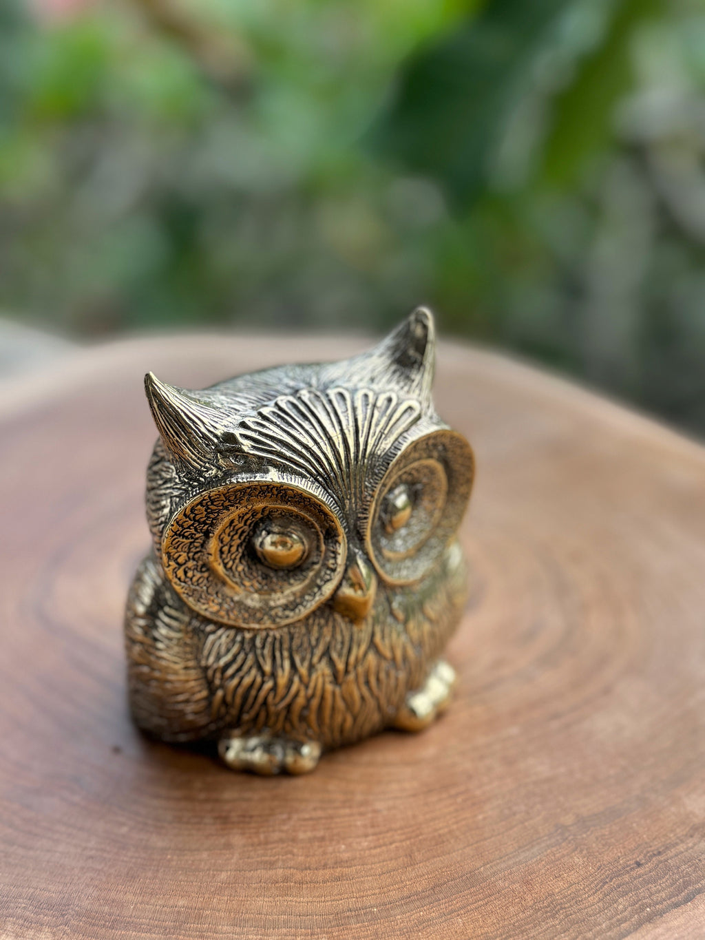 Brass Owl Statue