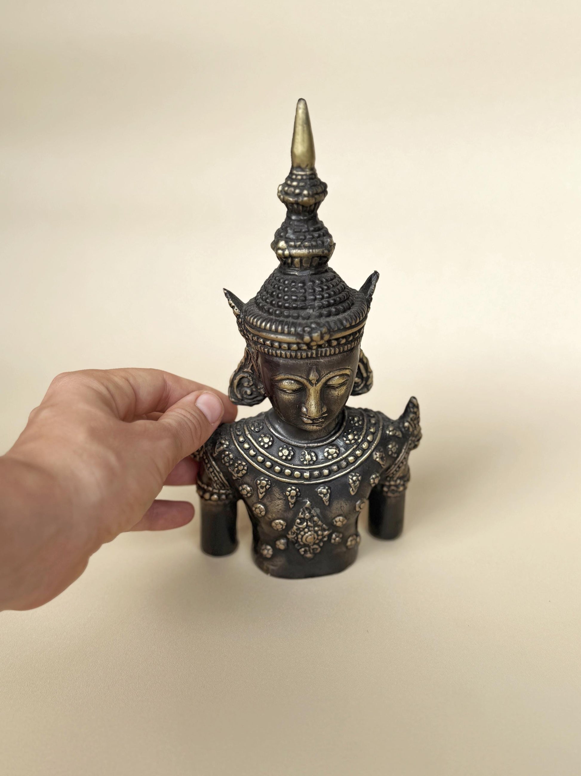 Brass Buddha Head Statue
