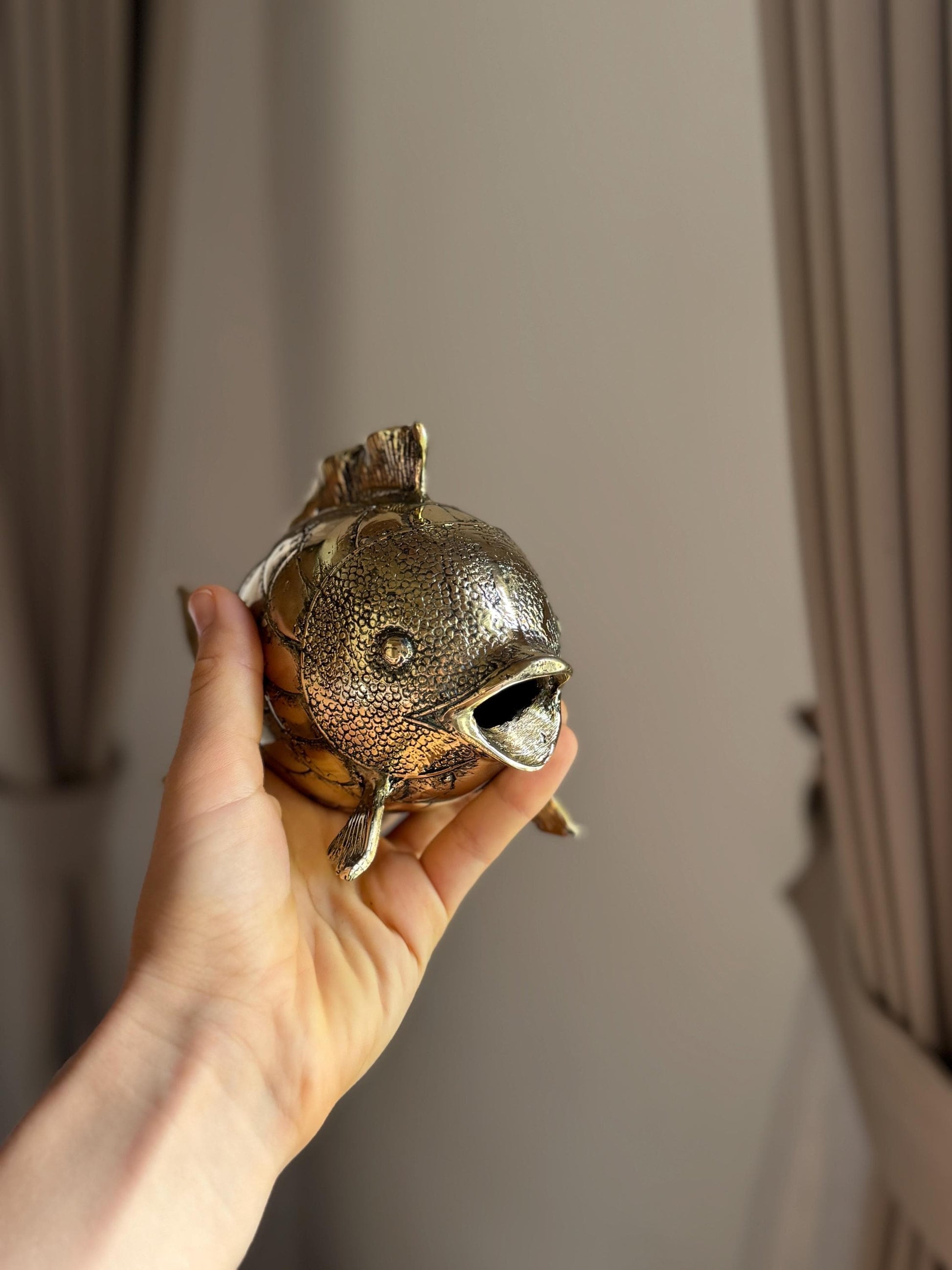 Brass Goldfish Figurine