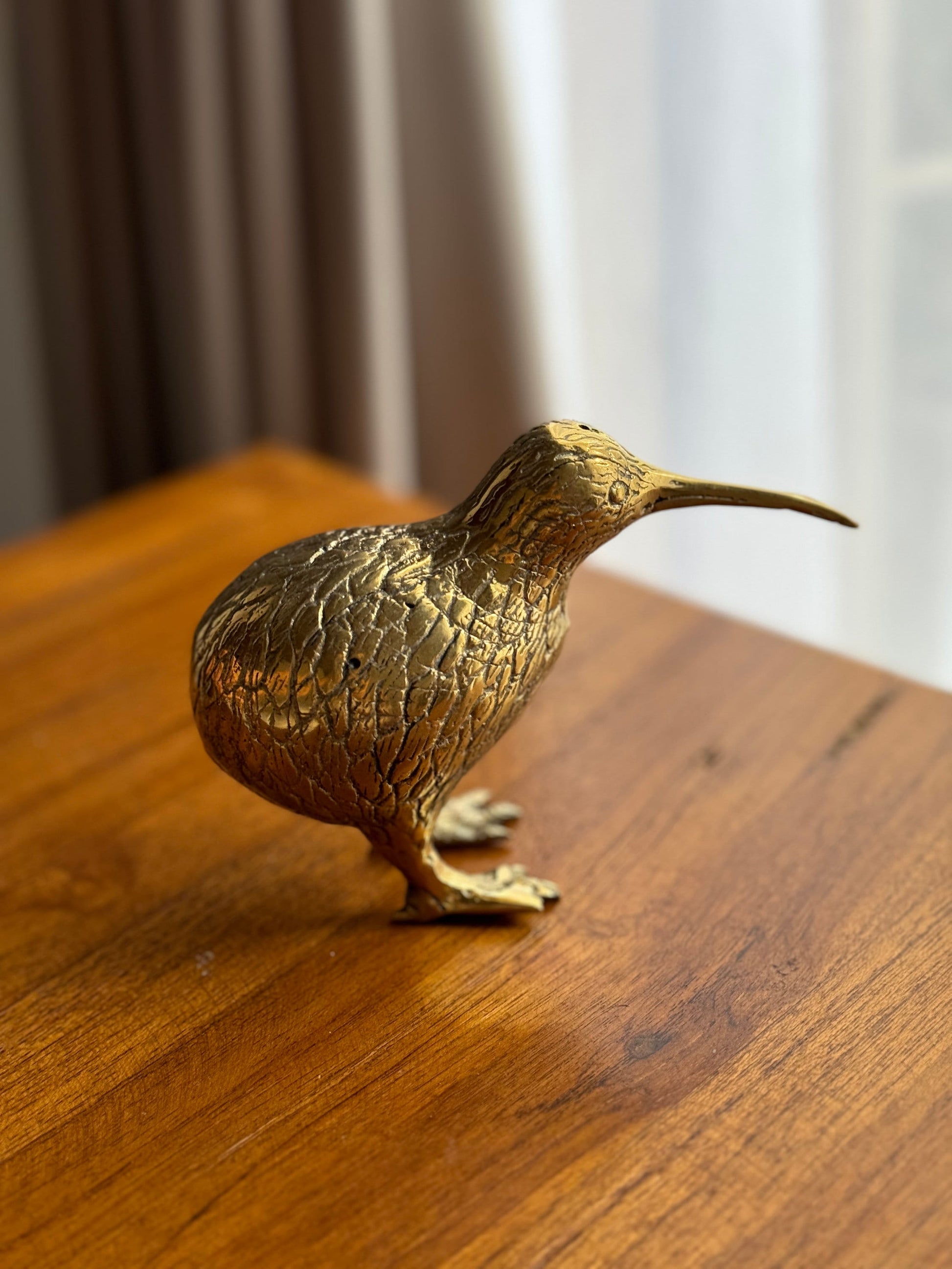 Bali Small brass kiwi bird statue – Vintage Decor