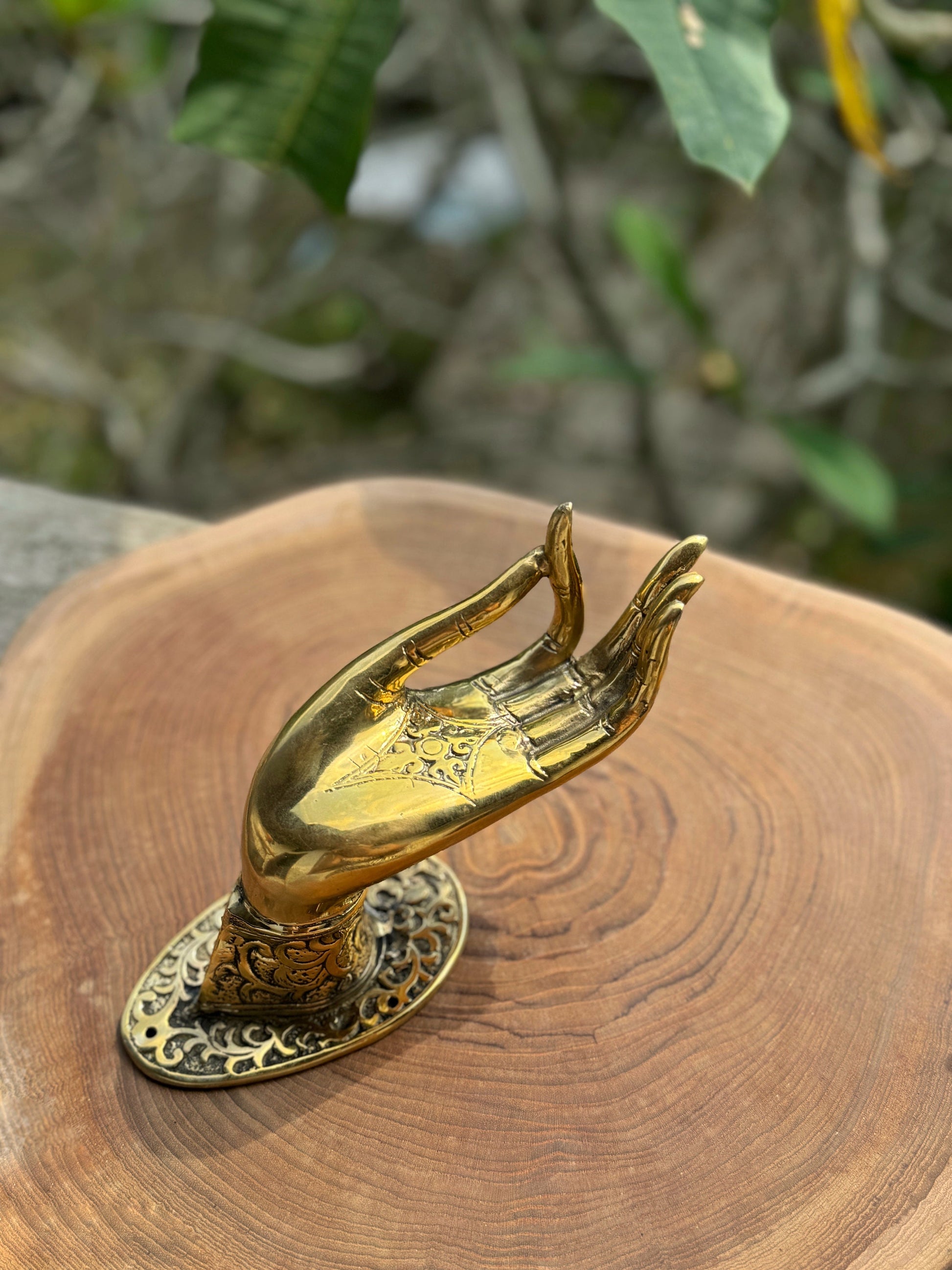 Big Golden Hand Door Handles