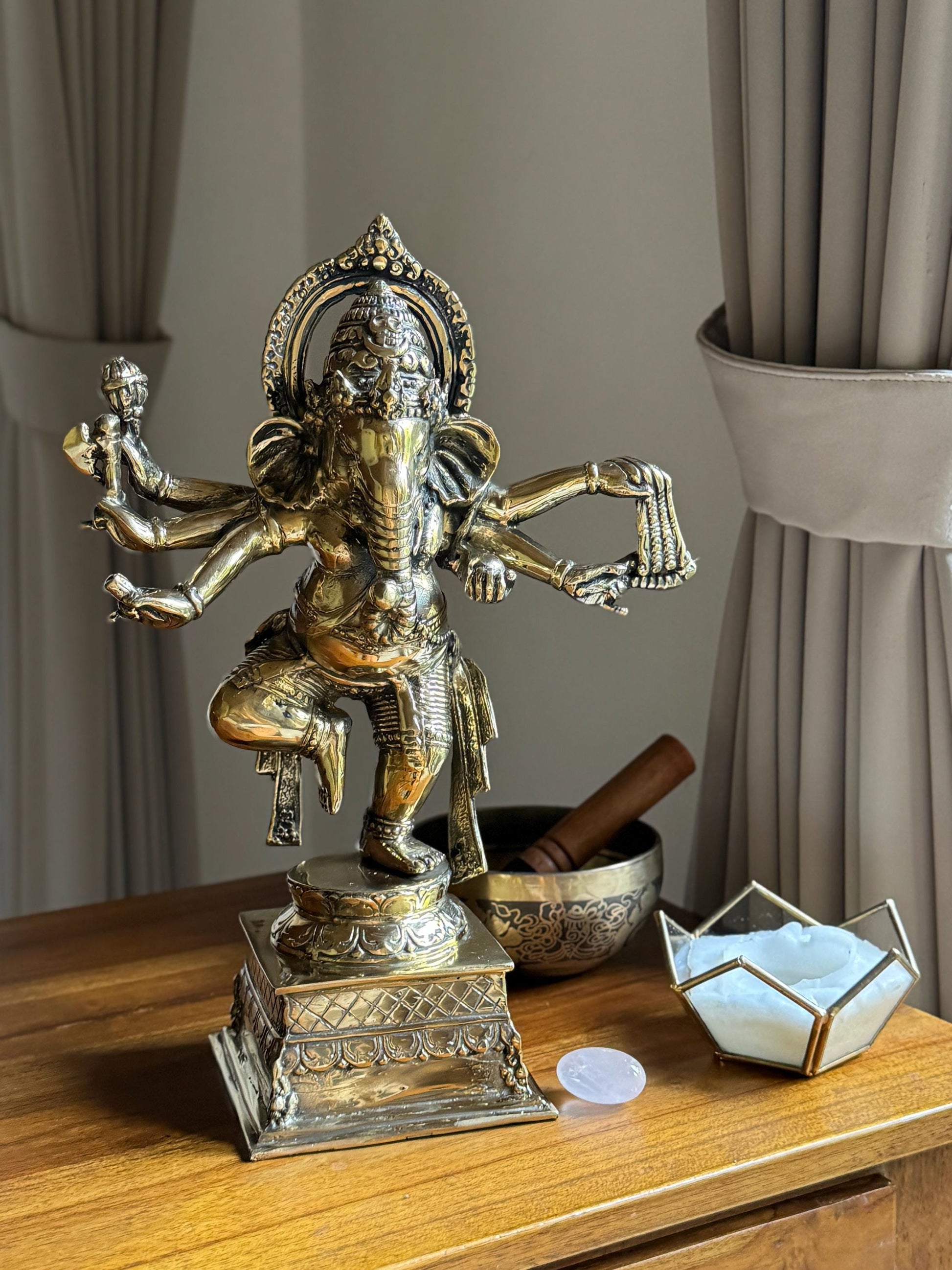 Dancing Ganesha Brass Statue