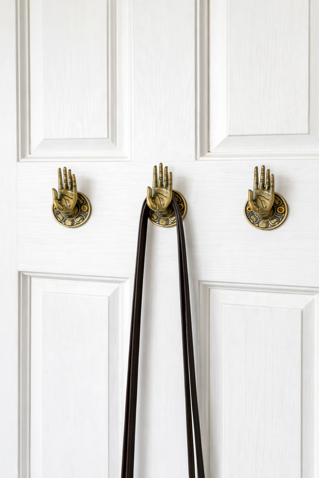 Brass Hand Hook – Handcrafted Mudra Knob for Home