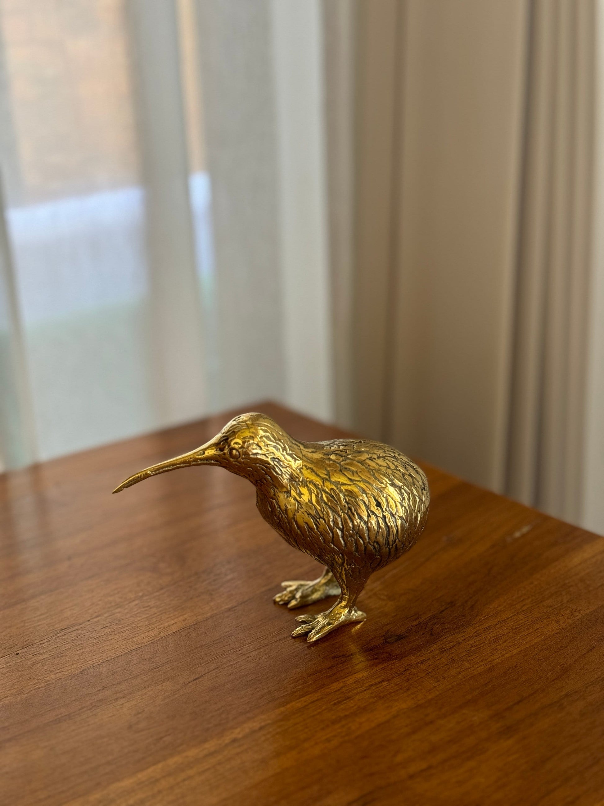 Bali Small brass kiwi bird statue – Vintage Decor