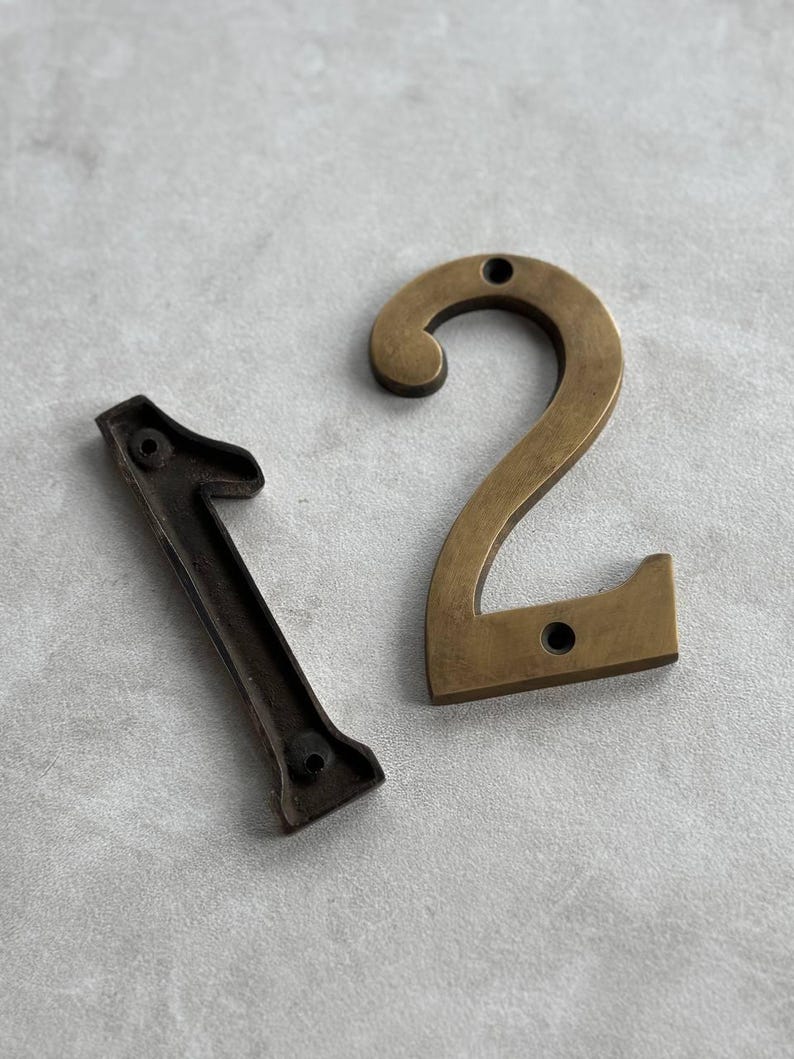 Brass House Numbers – Modern Door Address Letters