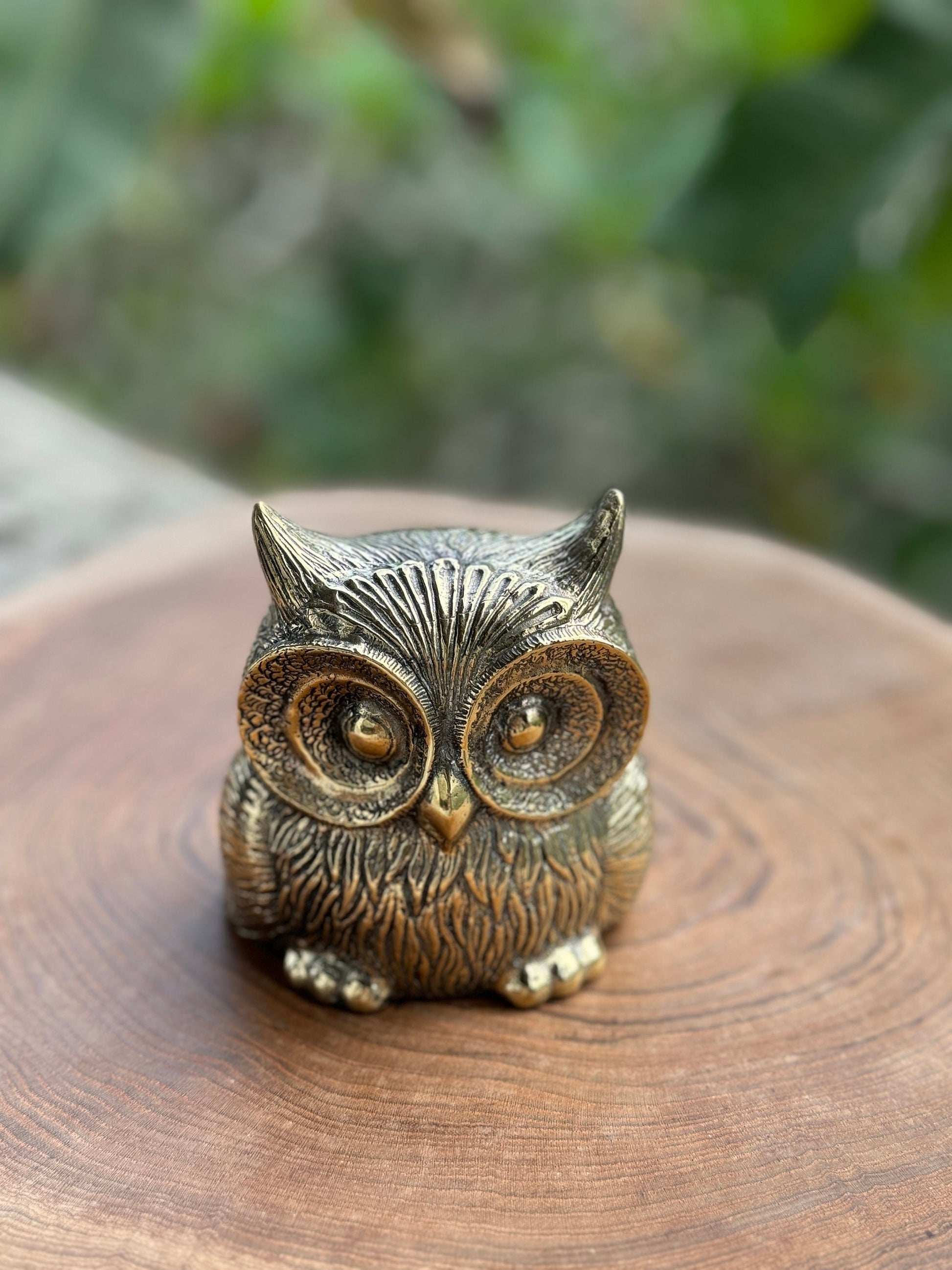 Brass Owl Statue