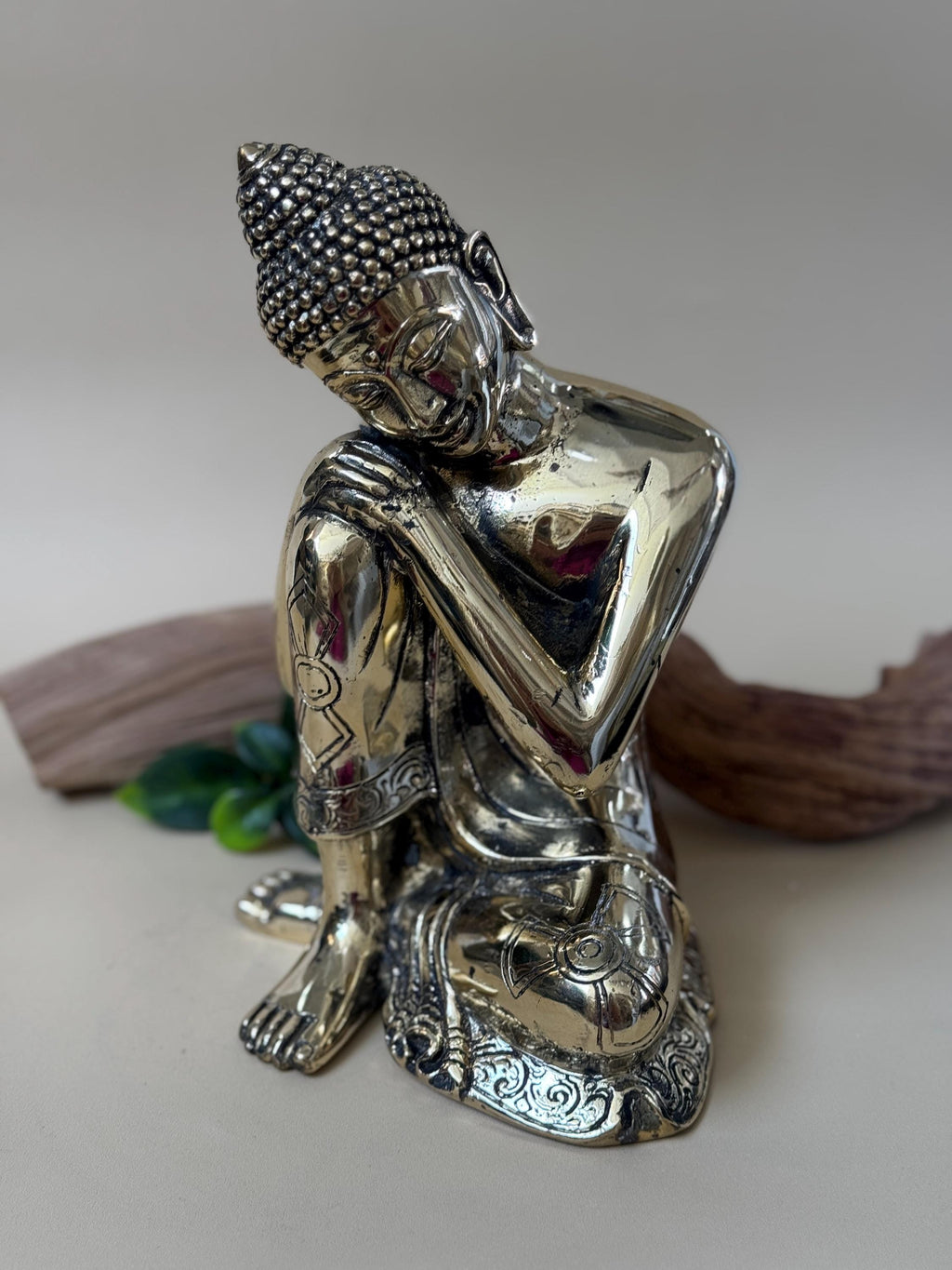 Brass Buddha Resting Head Statue