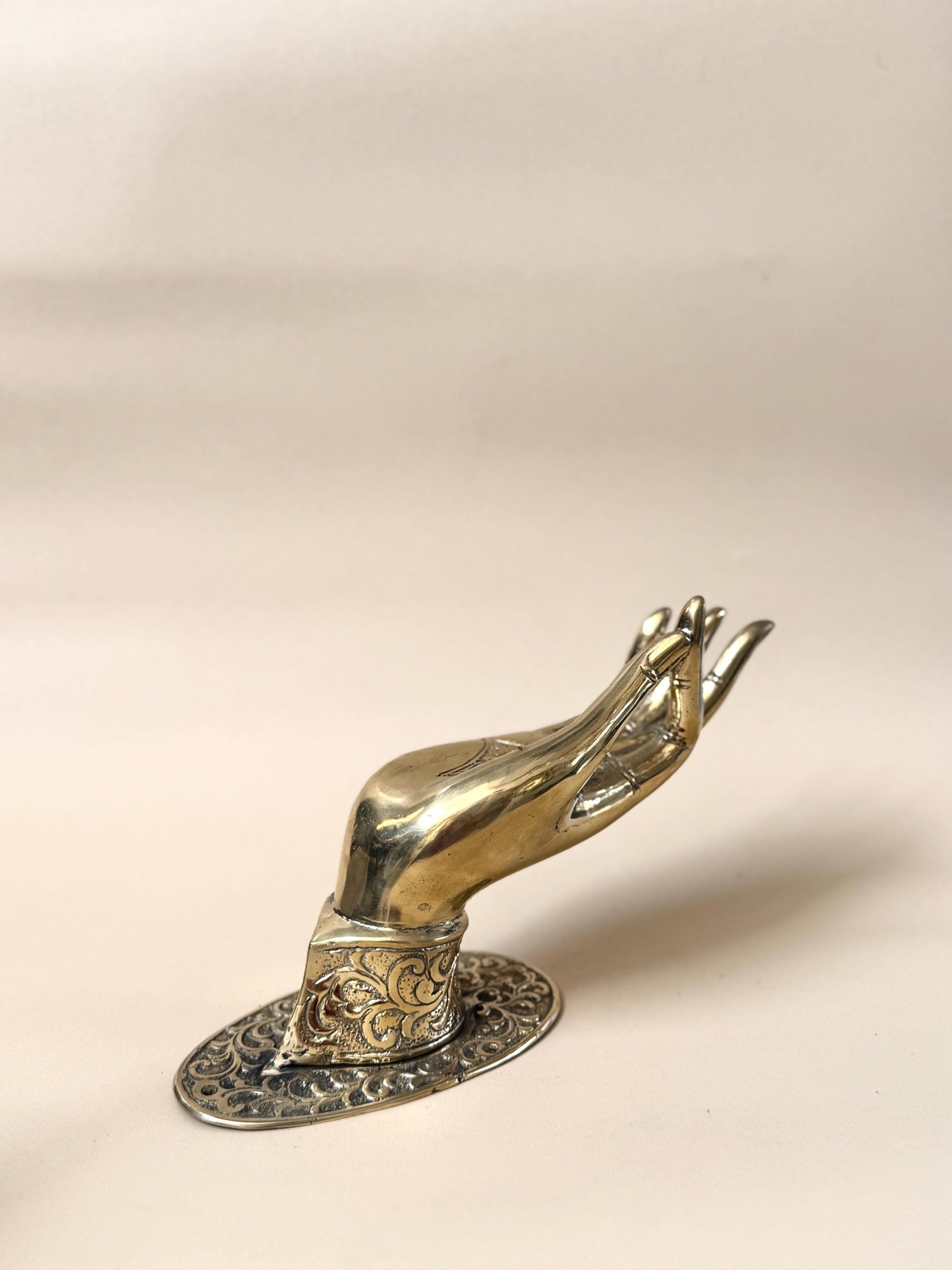 Brass Mudra Hand Door Handle
