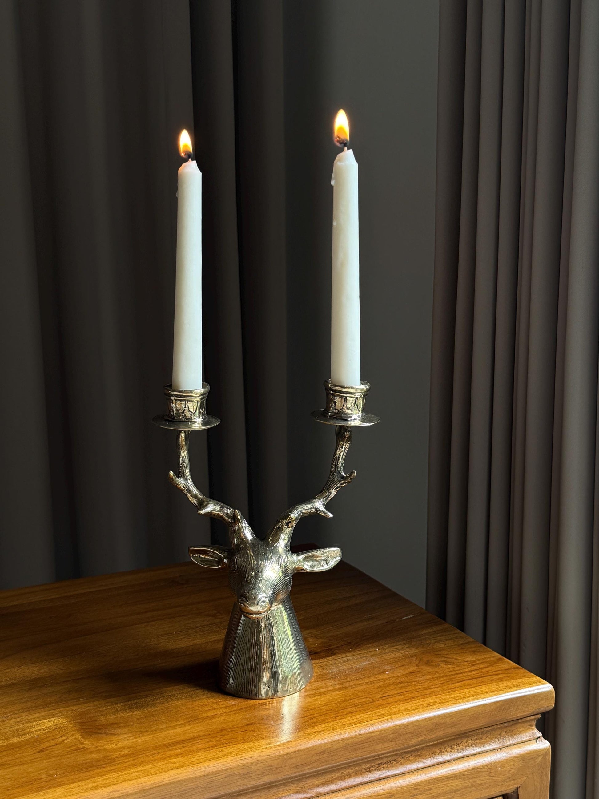 Brass Deer Candleholder