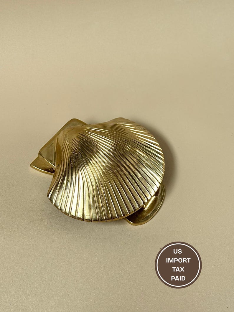 Vintage Brass Shell Door Knocker