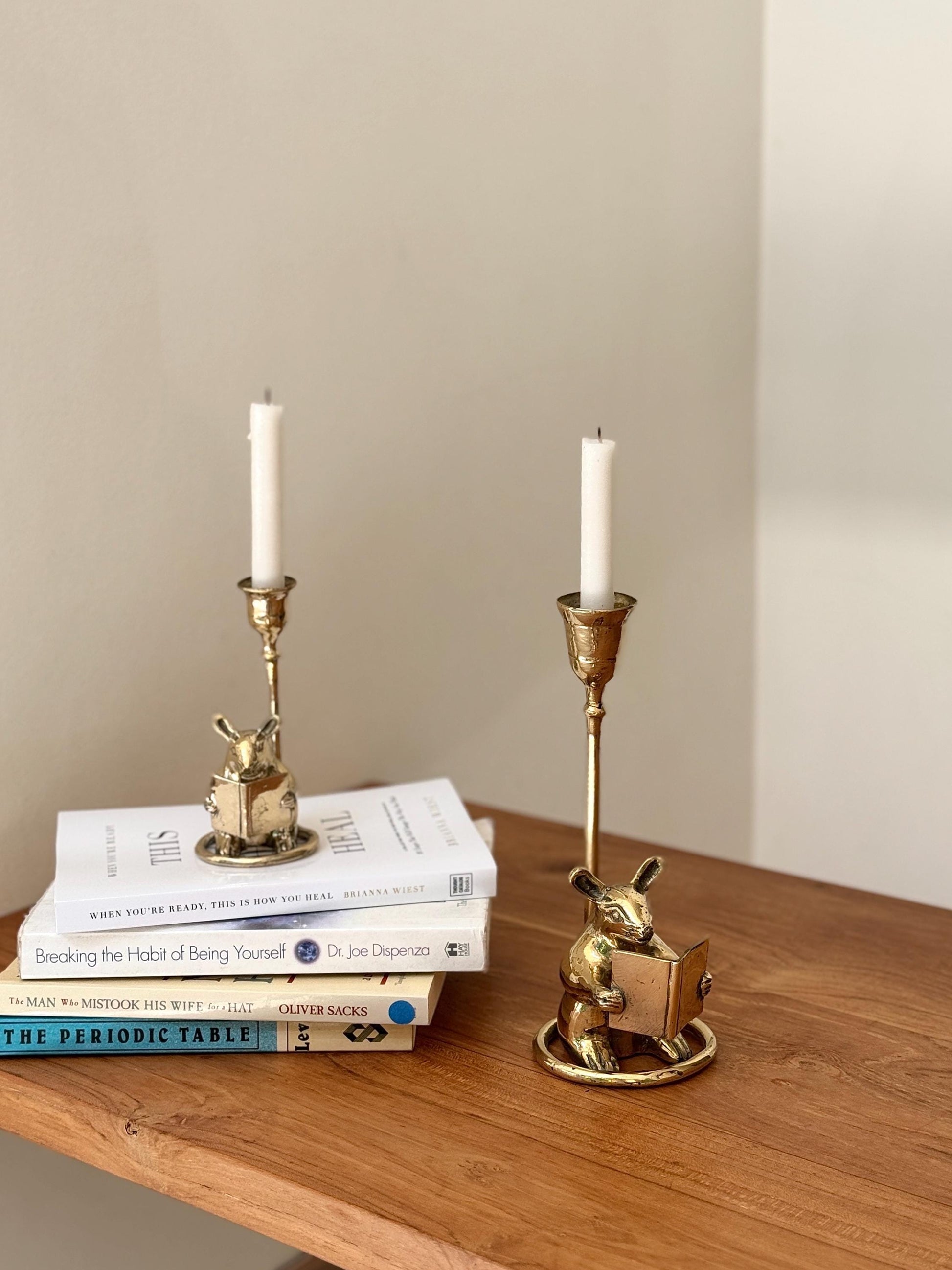 Brass Mouse Candleholder