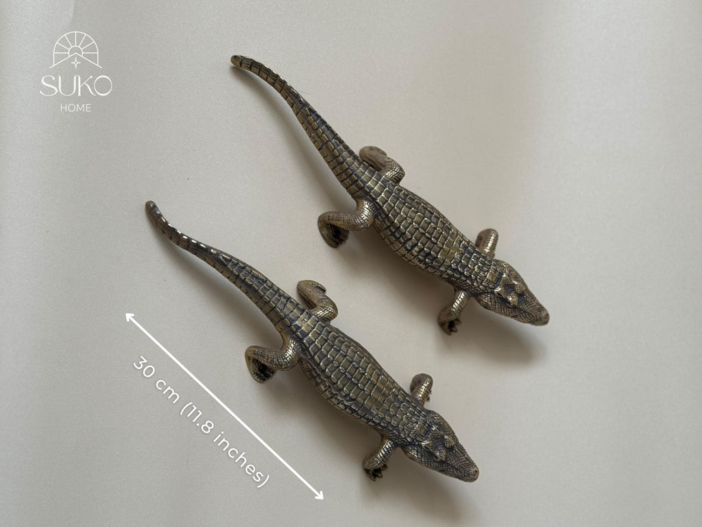 Brass Alligator Door Handle