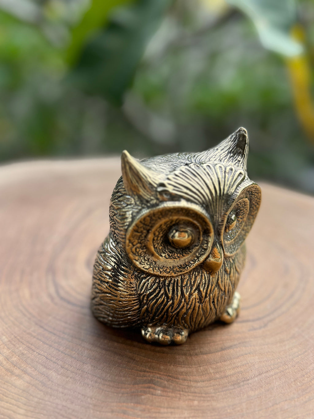 Brass Owl Statue