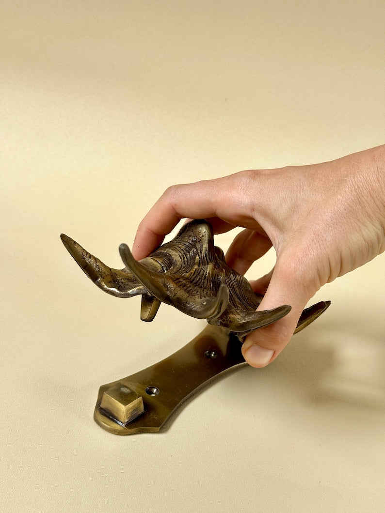 Vintage Brass Conch Shell Door Knocker