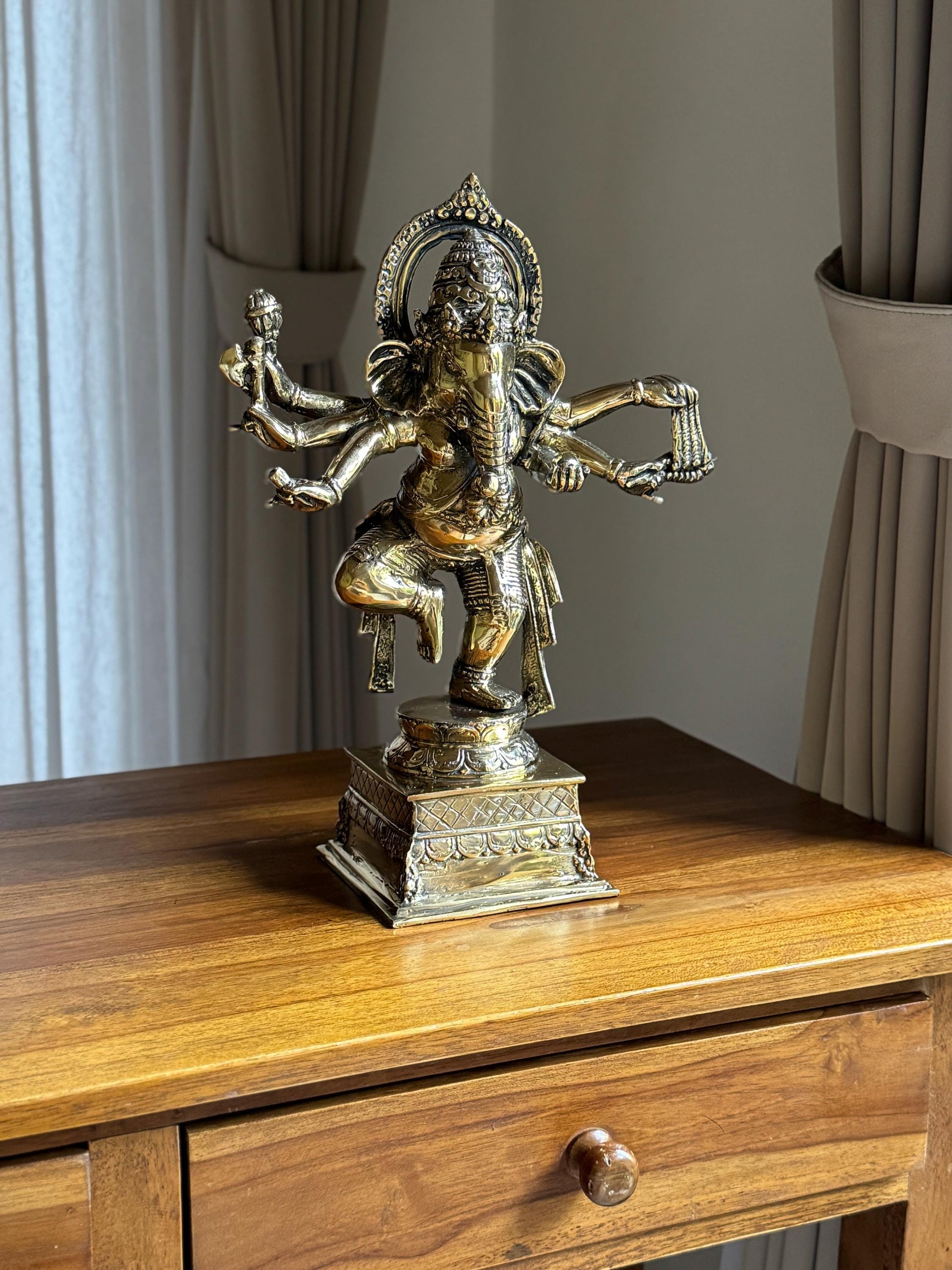 Dancing Ganesha Brass Statue