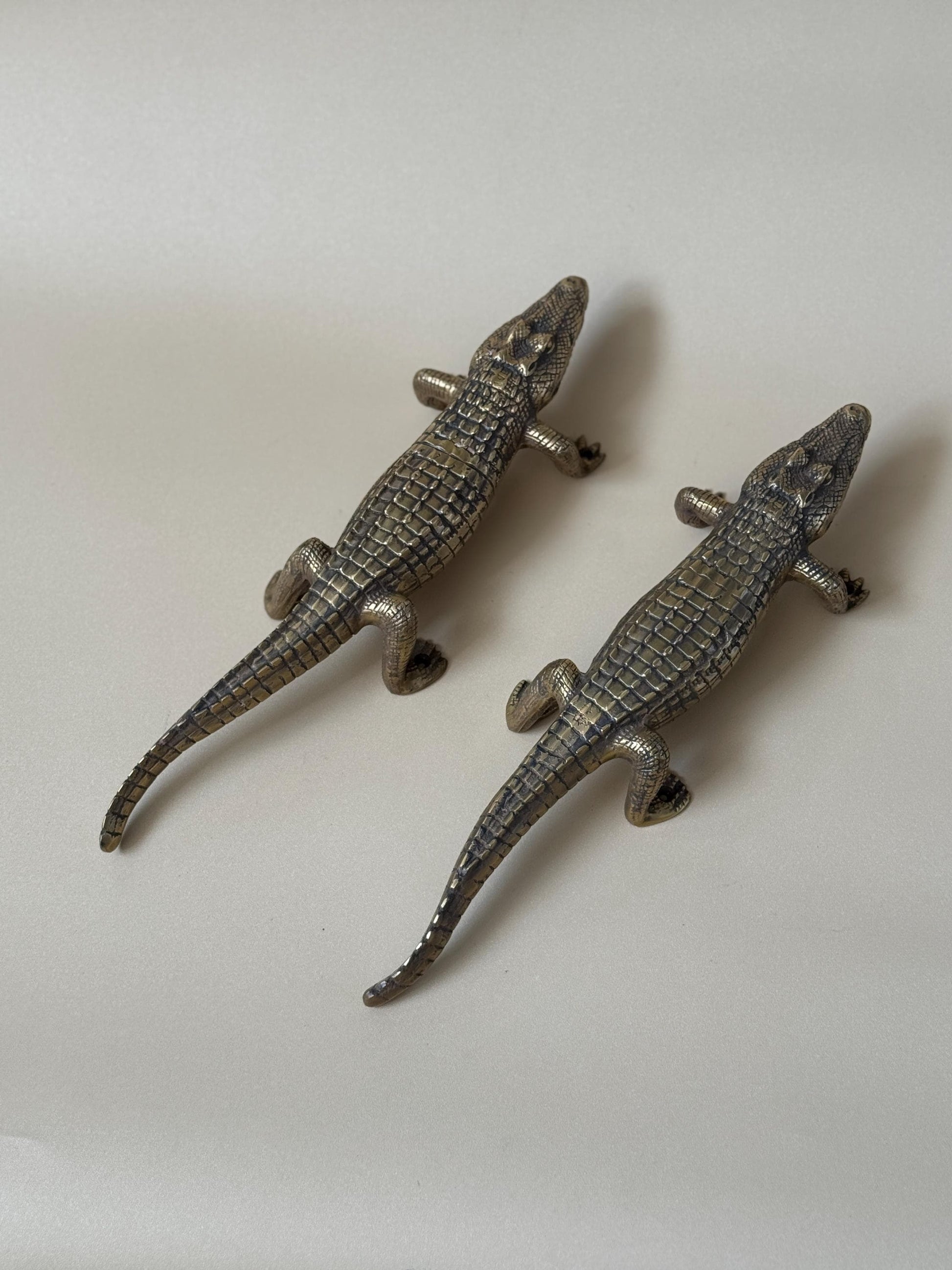 Brass Alligator Door Handle
