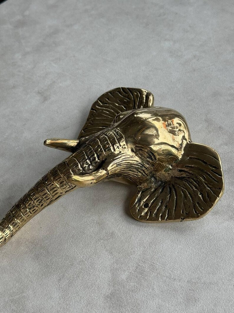 Elephant Brass Wall Hook - Vintage Animal Decor