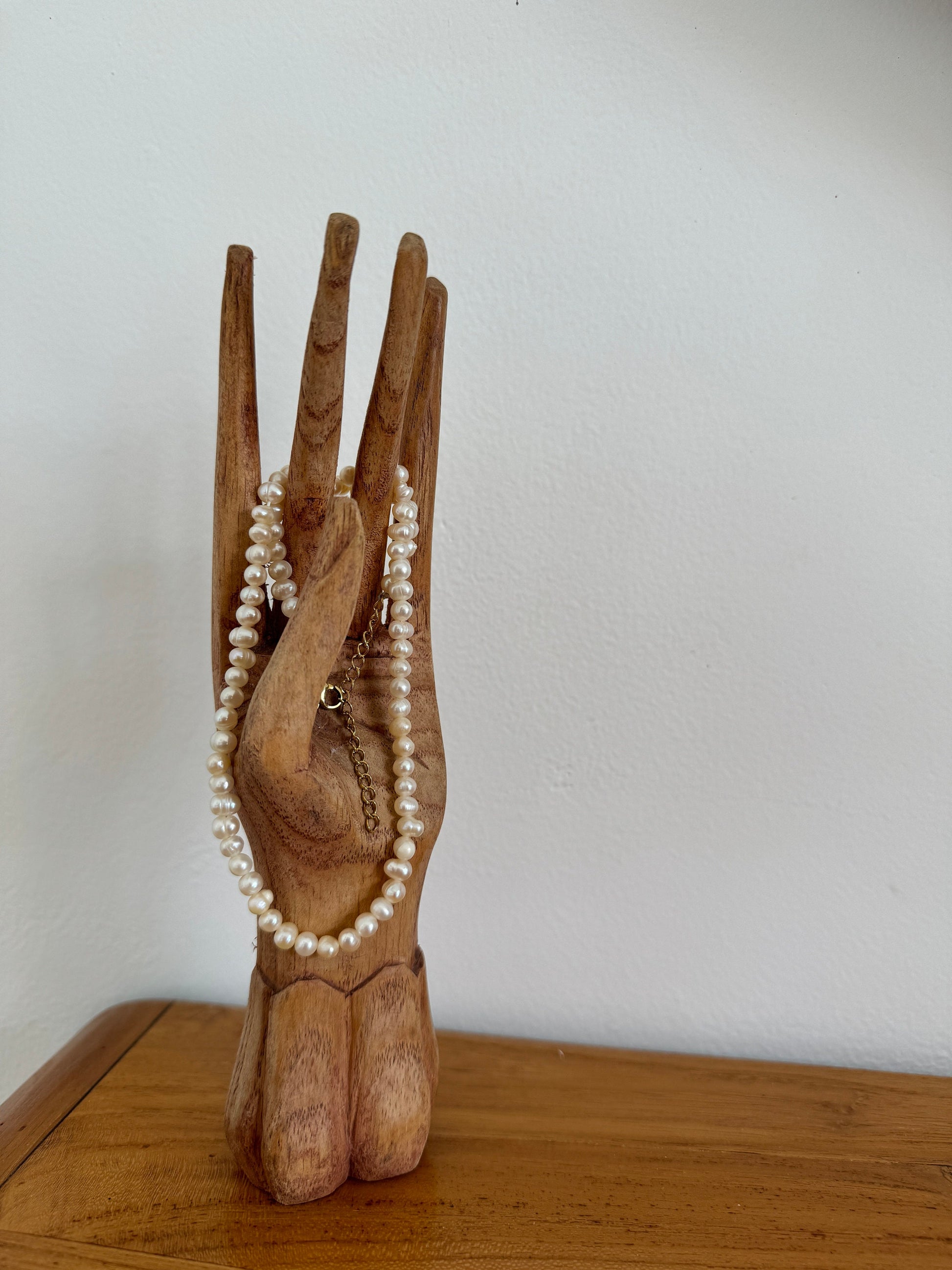 Wooden Hand Jewelry Organizer