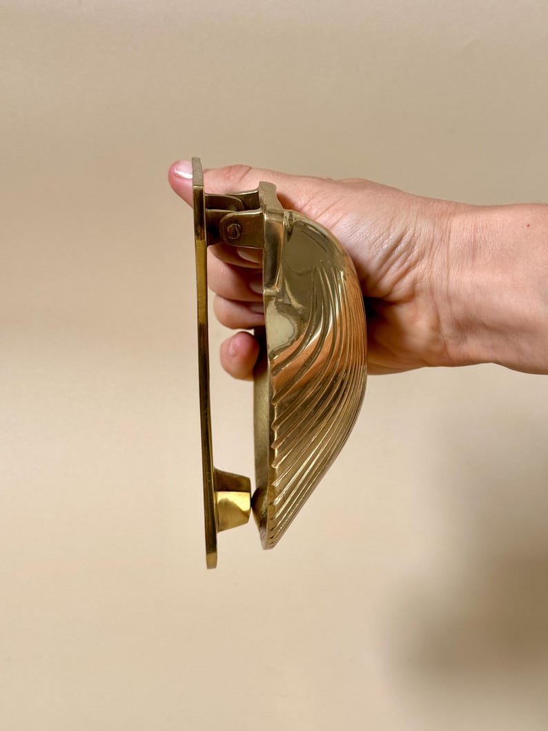 Vintage Brass Shell Door Knocker