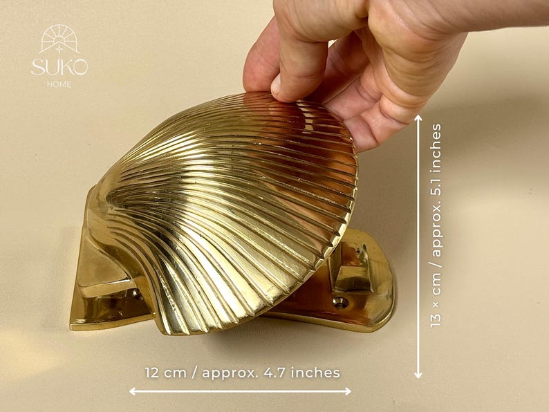 Vintage Brass Shell Door Knocker