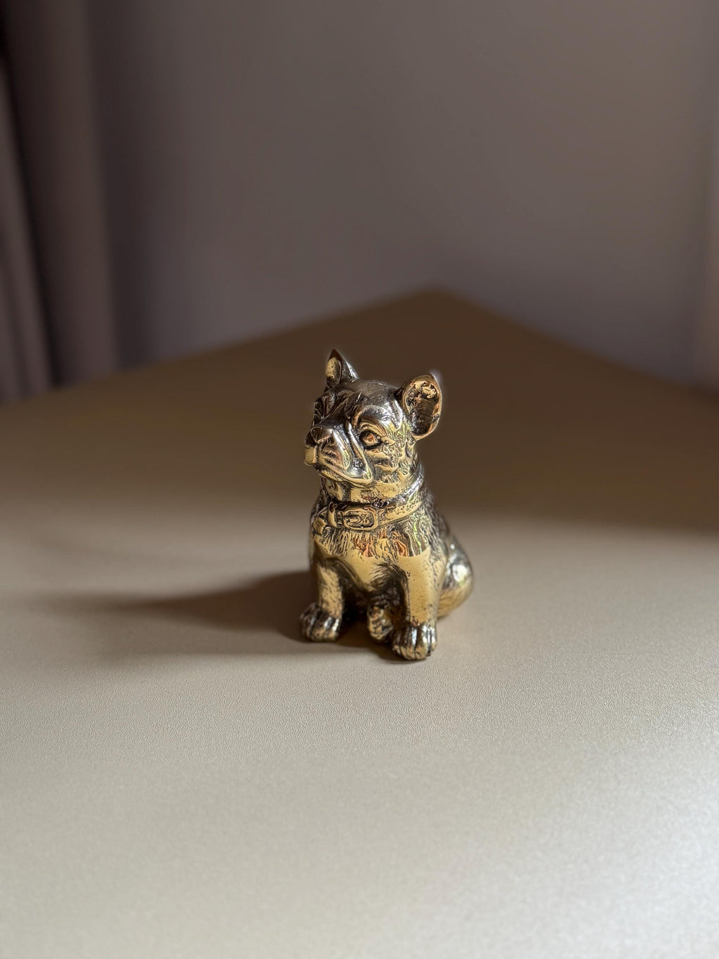 Brass French Bulldog Figurine
