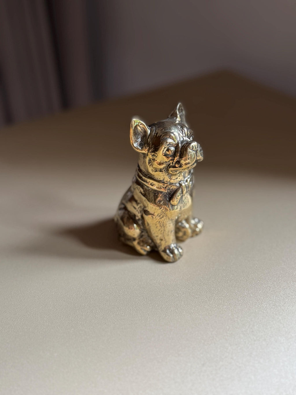 Brass French Bulldog Figurine