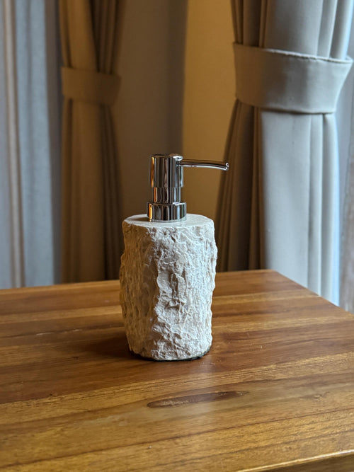 Beige Natural Stone Soap Dispenser