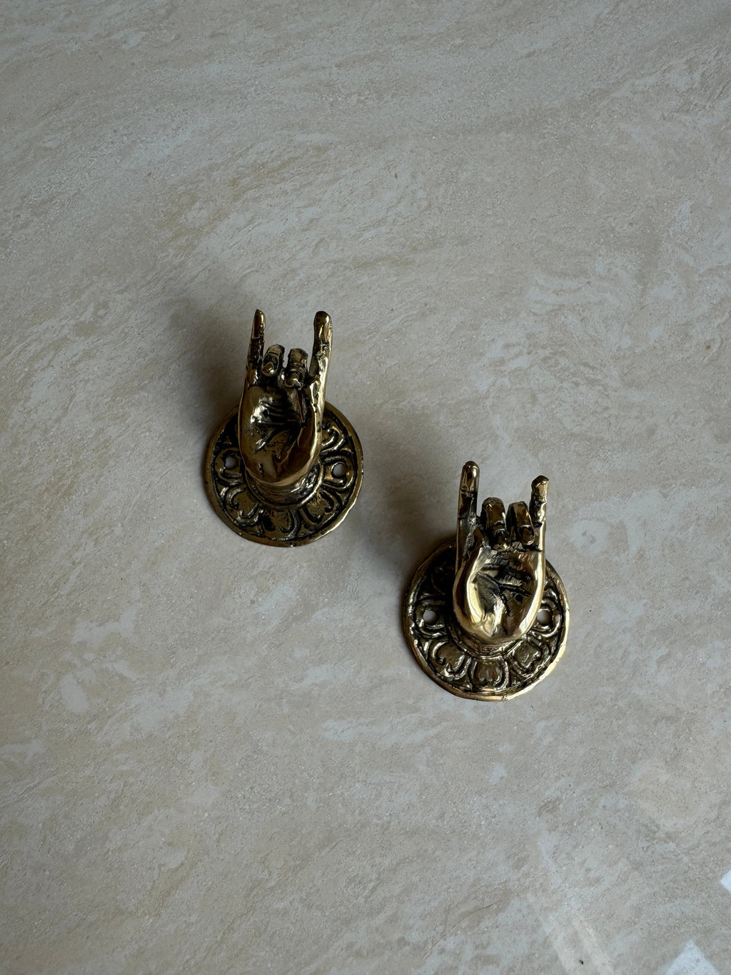 Brass Hand Mudra Hooks
