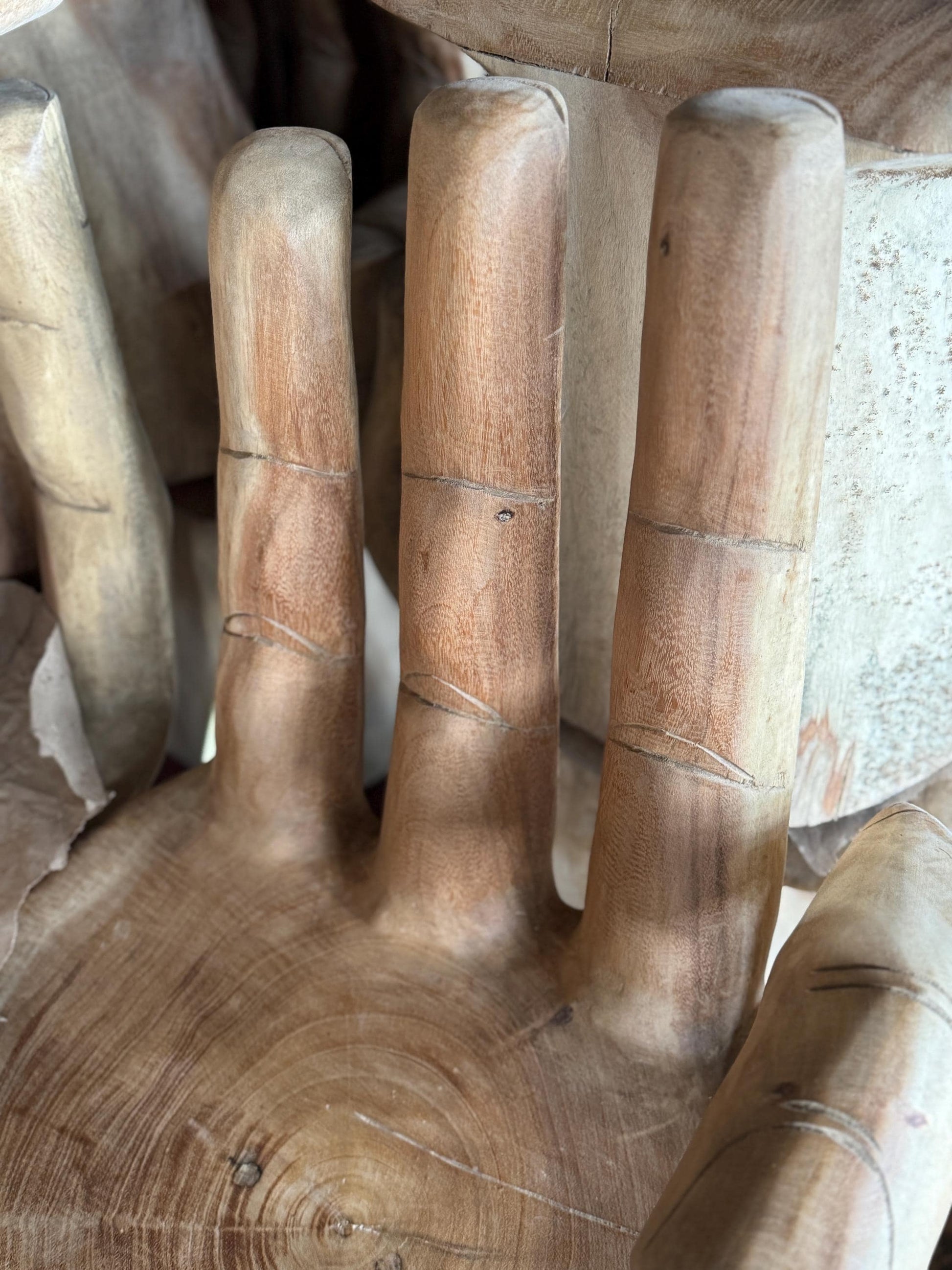 Hand-Carved Wooden Chair
