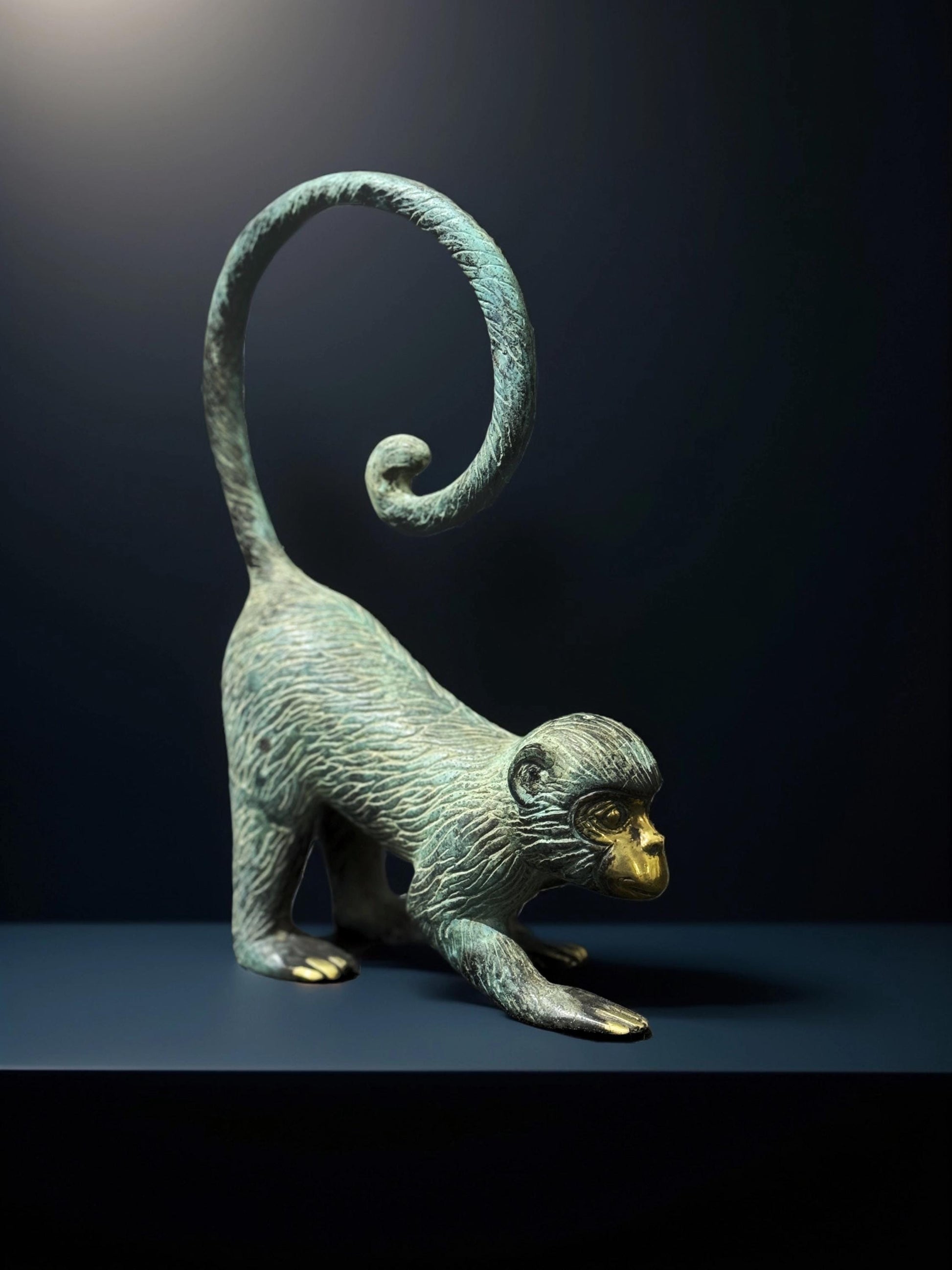 Handcrafted Brass Monkey Figurine