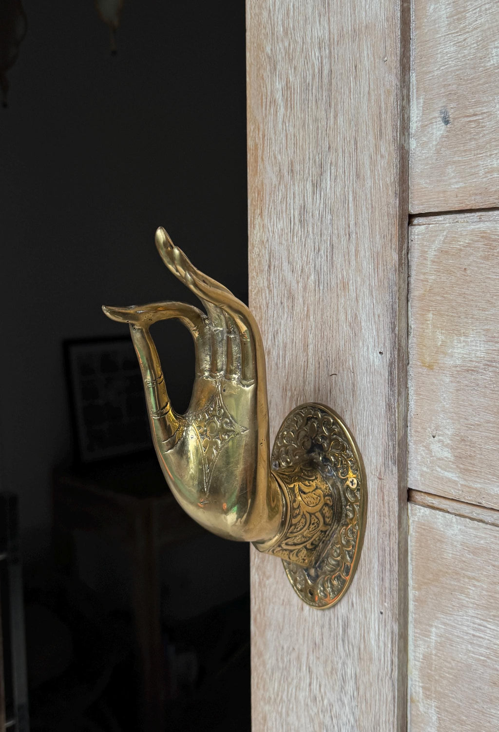 Big Golden Hand Door Handles