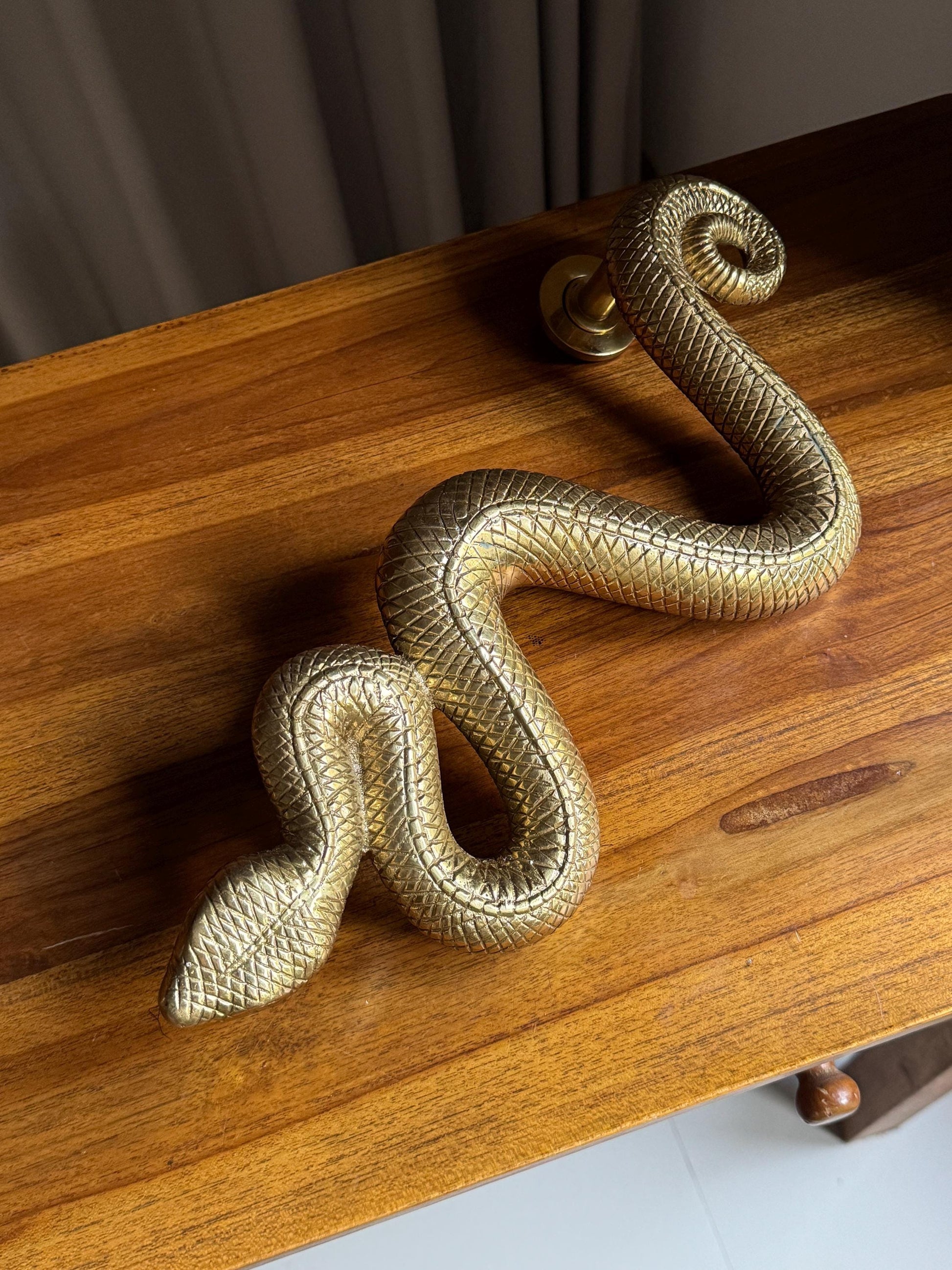 Brass Snake Door Handle
