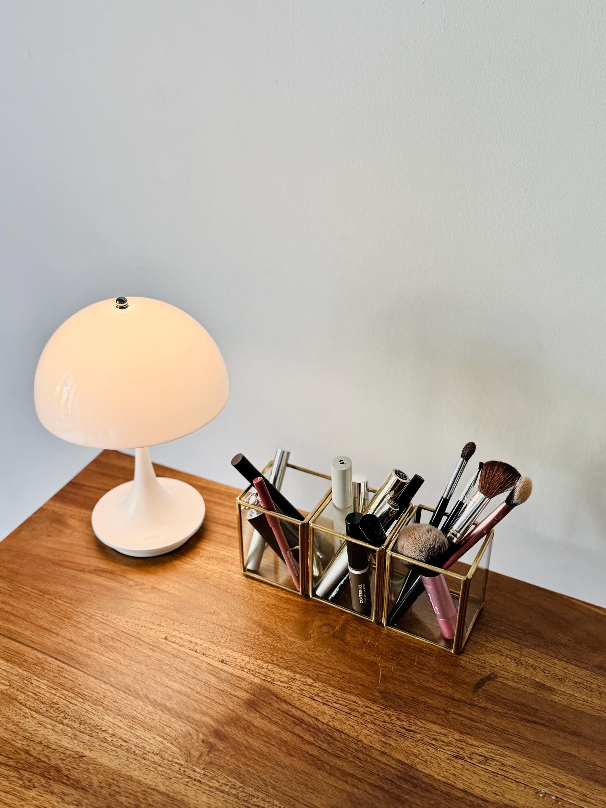 Glass & Brass Mini Jewelry Box | Ring & Earring Holder
