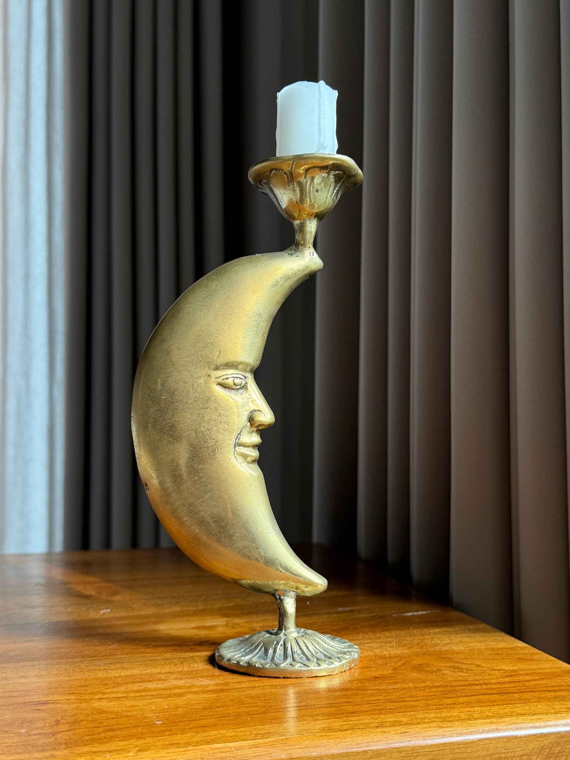 Bali Moon Candle Holder Crescent Moon – Vintage Decor