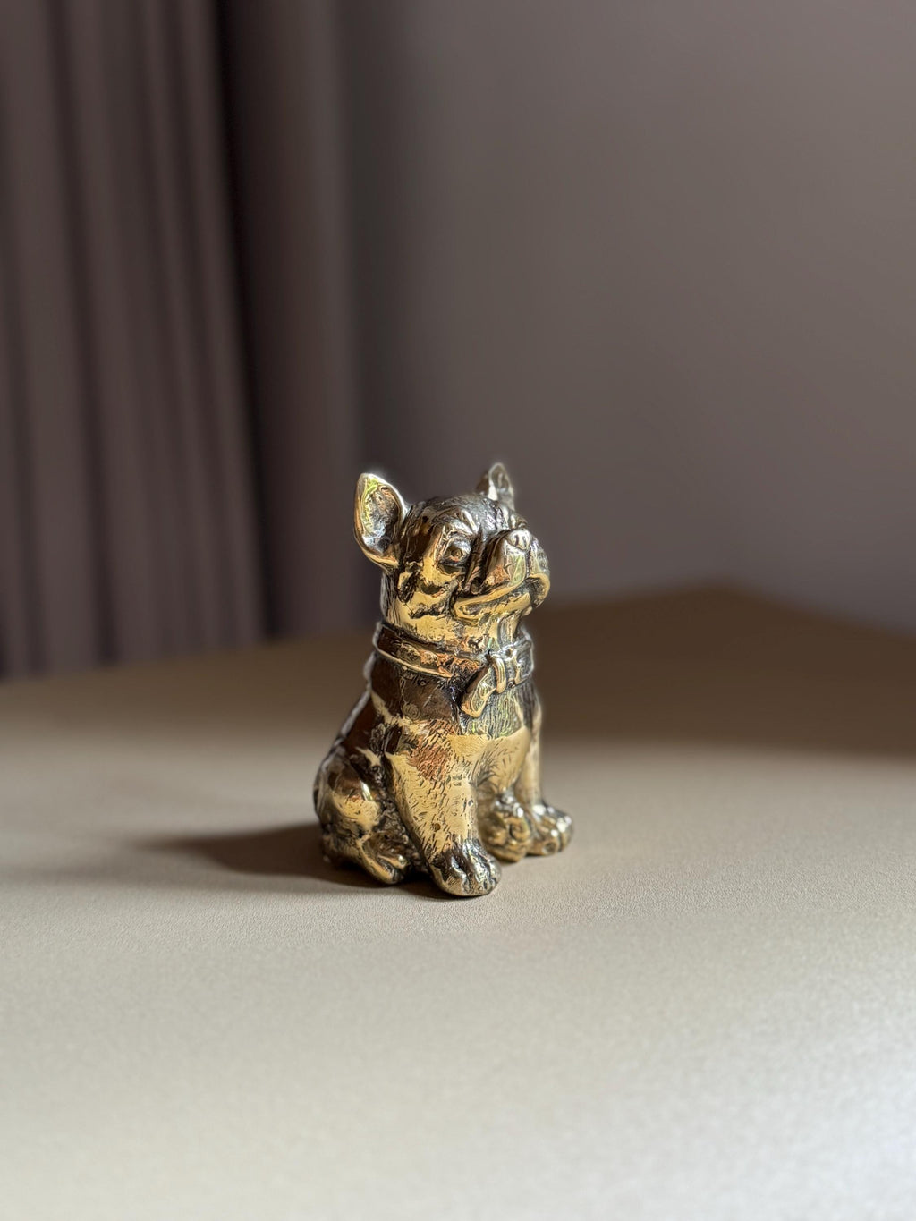 Brass French Bulldog Figurine