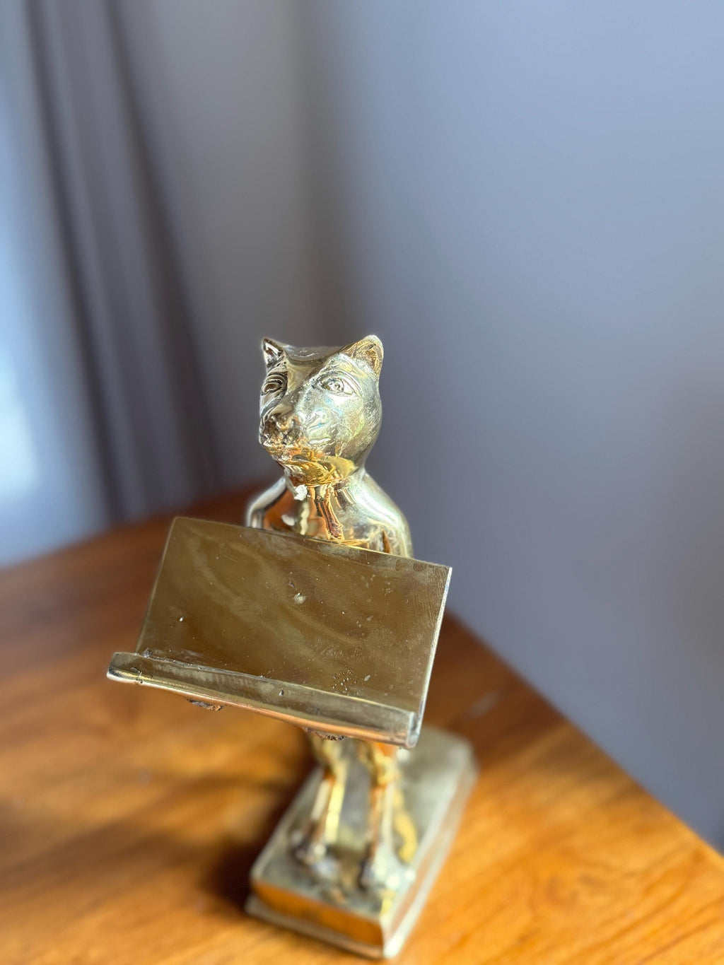 Brass Cat Cardholder