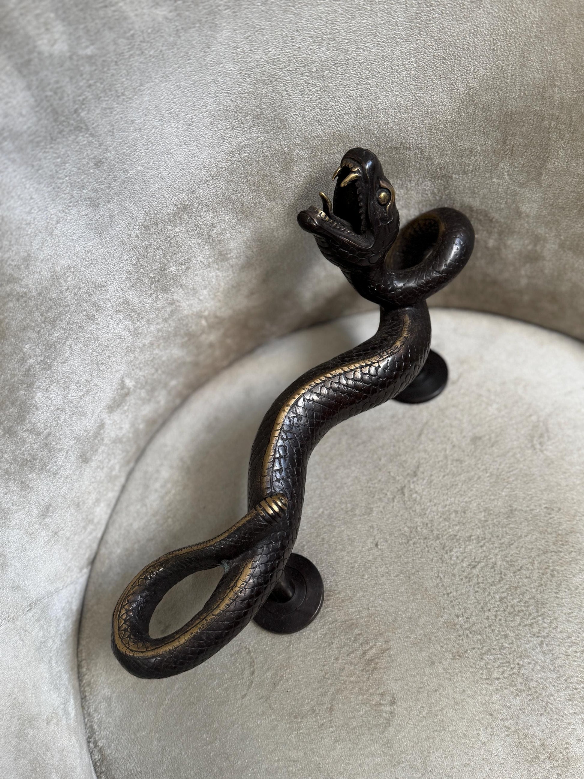 Brass Snake Door Handle