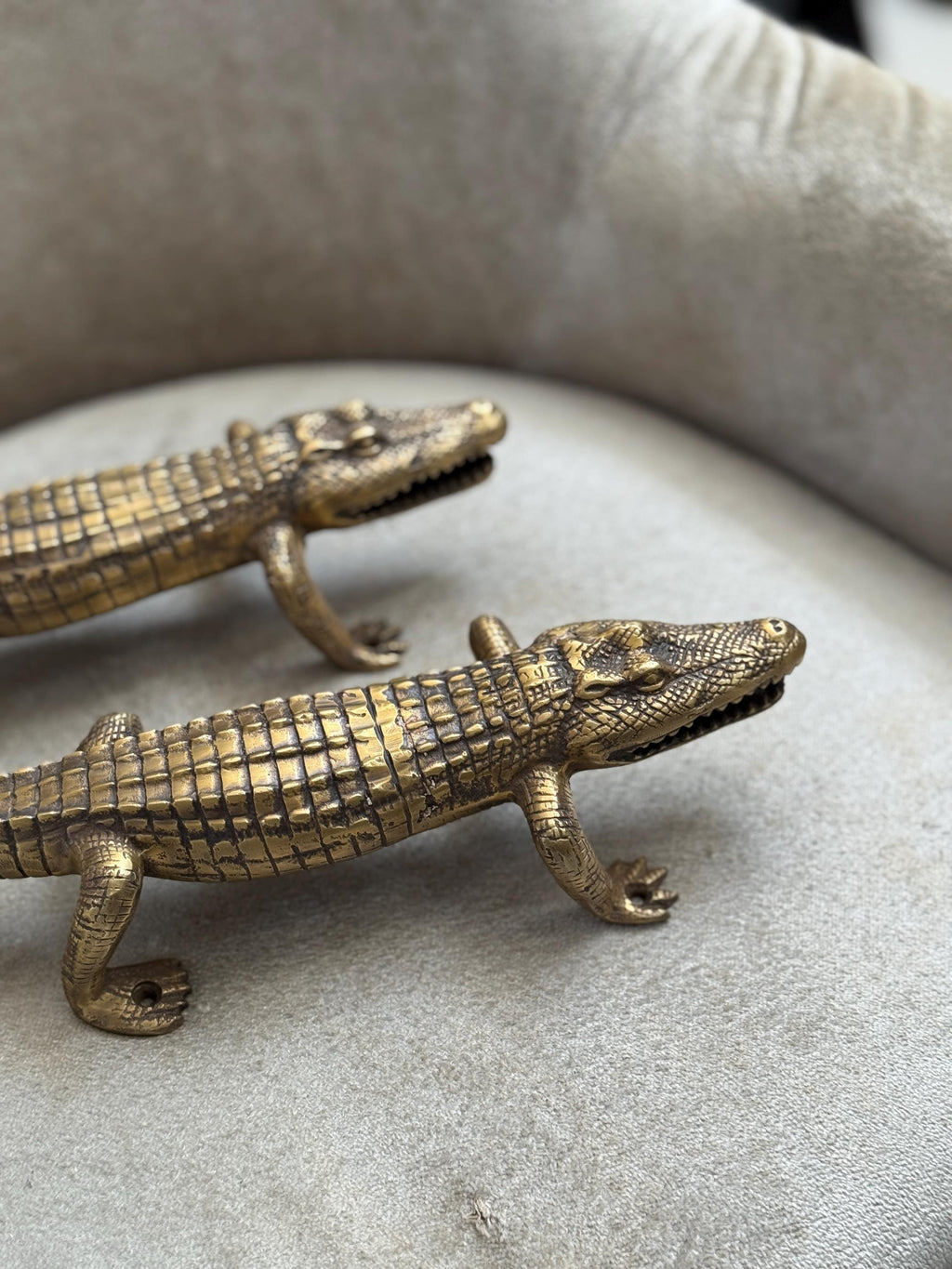Brass Alligator Door Handle