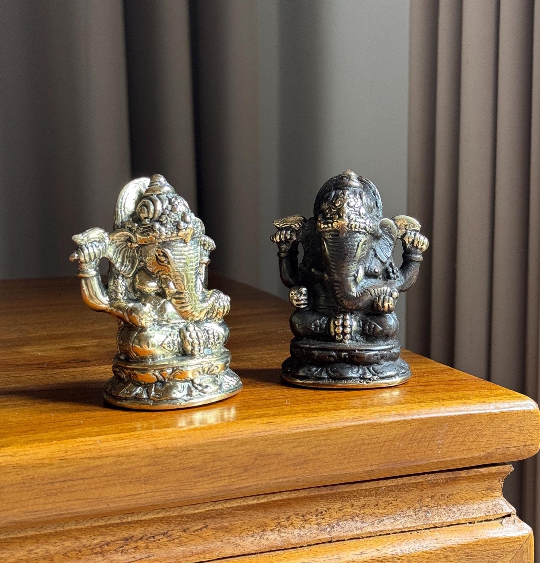 Brass Ganesha Statue Set