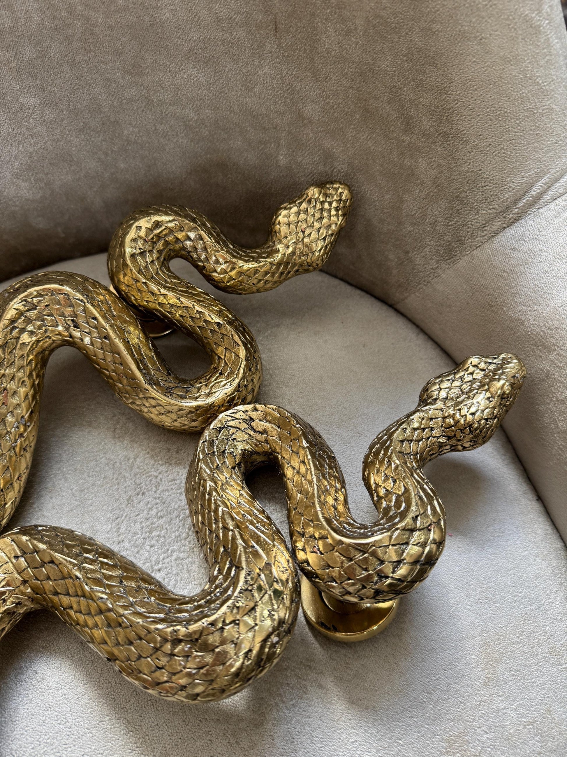 Brass Snake Door Handle